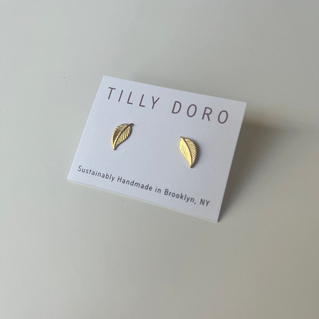 Leaf Stud Earrings