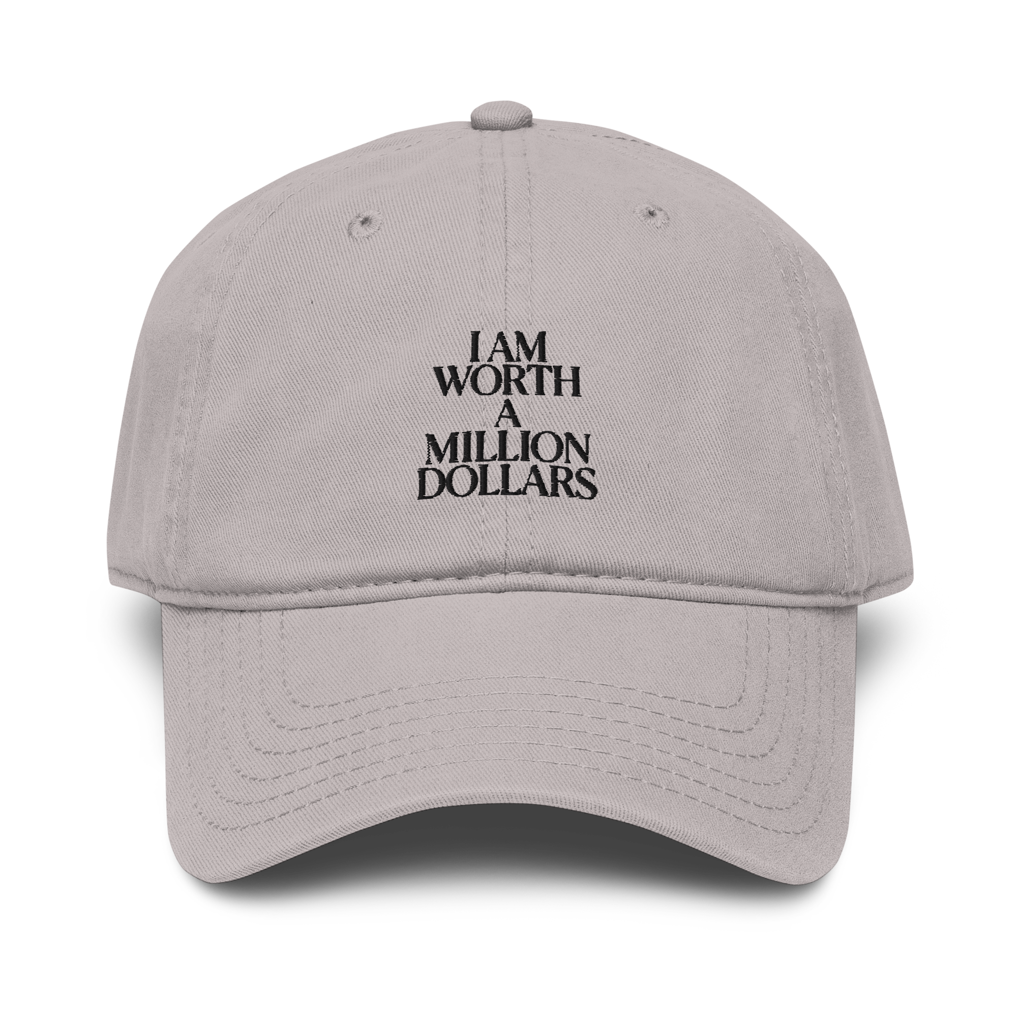 "I AM" WORTH Garment washed baseball cap