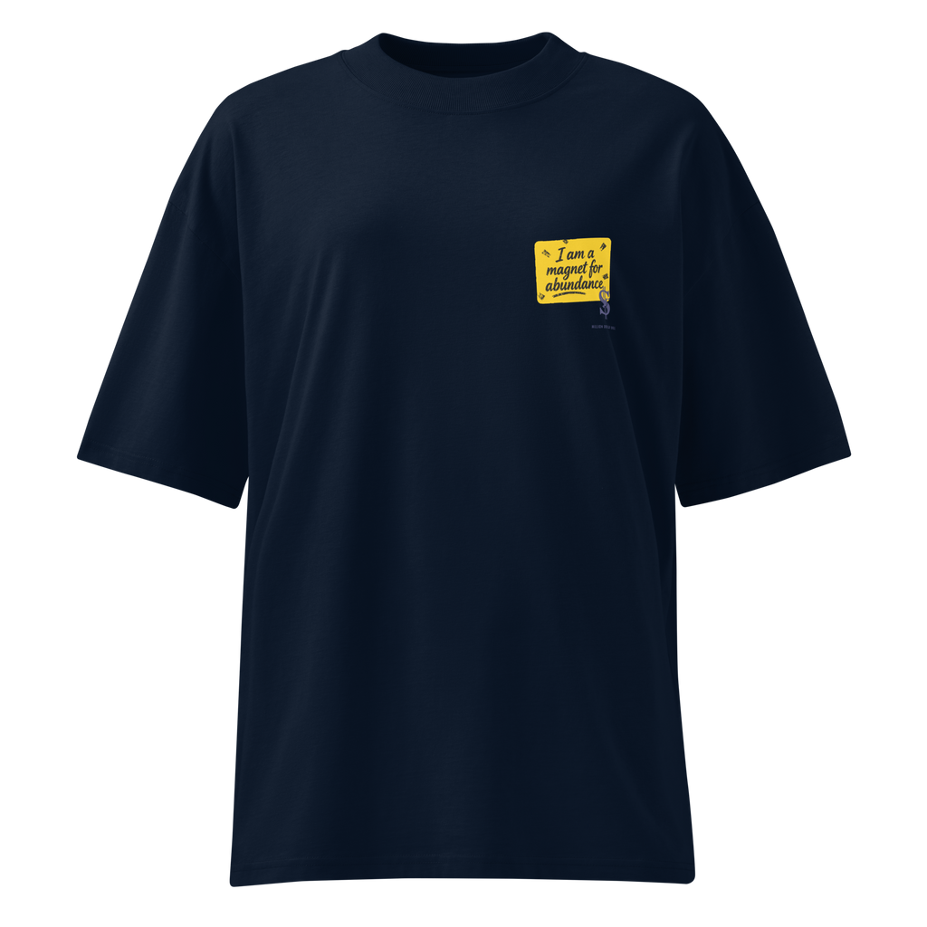Magnetic Abundance Unisex Organic Cotton Oversized High Neck T Shirt