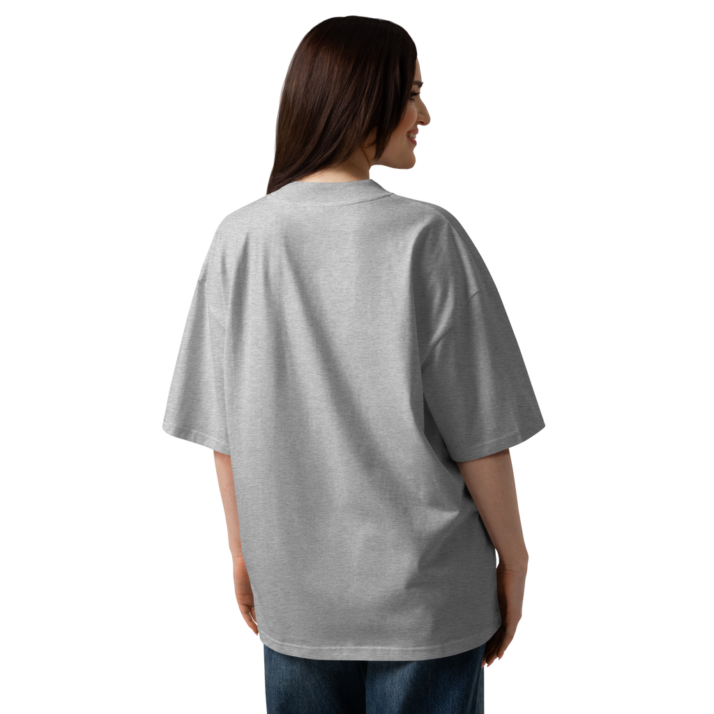 Magnetic Abundance Unisex Organic Cotton Oversized High Neck T Shirt