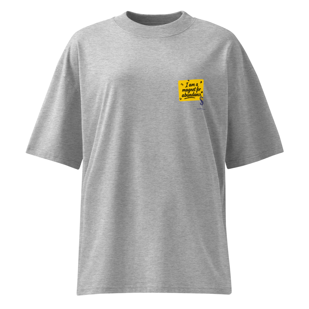 Magnetic Abundance Unisex Organic Cotton Oversized High Neck T Shirt