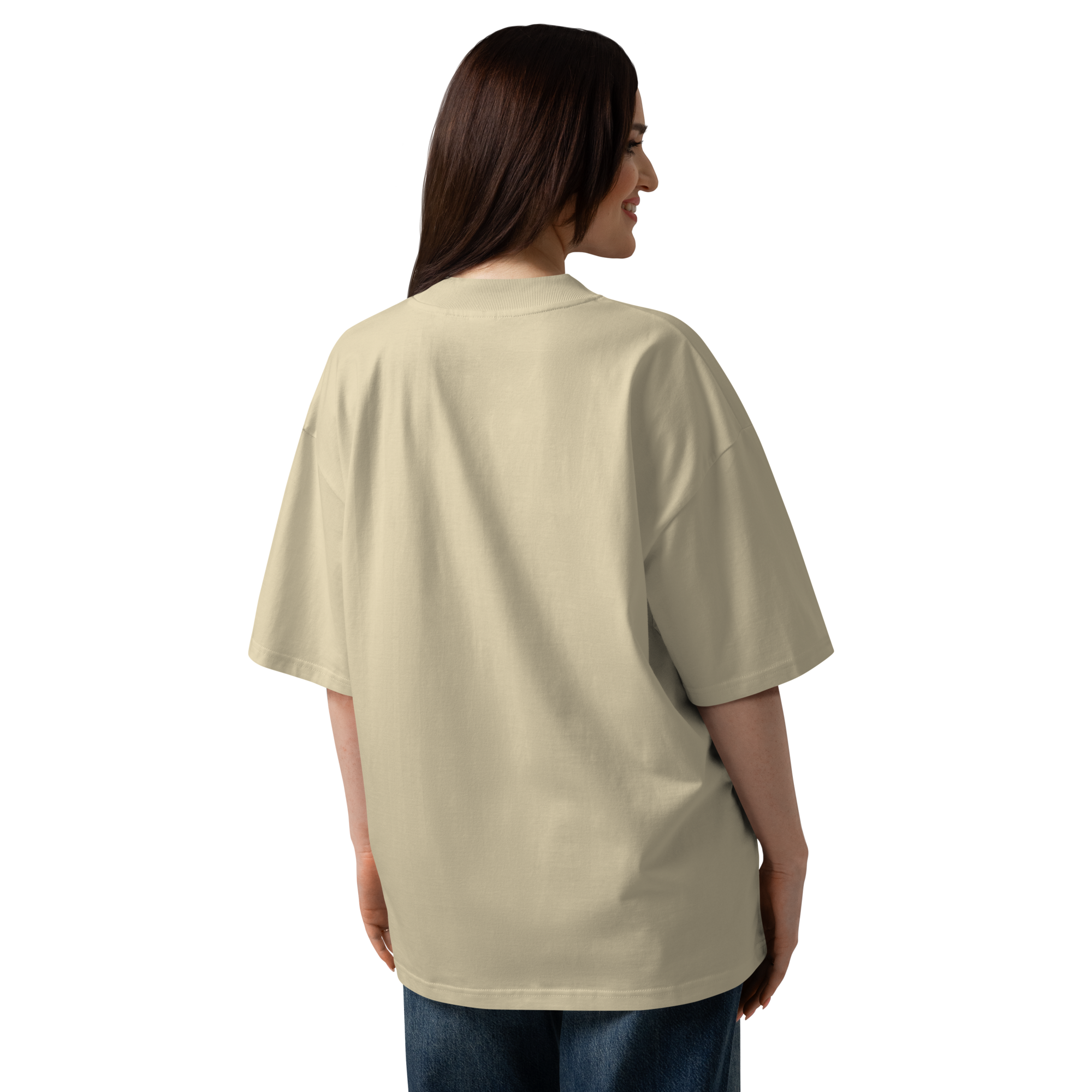 Magnetic Abundance Unisex Organic Cotton Oversized High Neck T Shirt