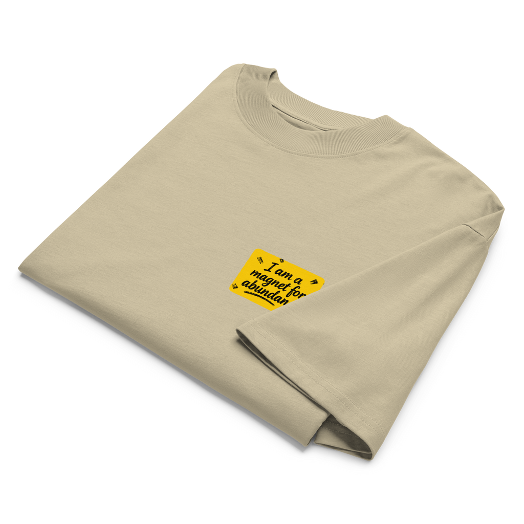 Magnetic Abundance Unisex Organic Cotton Oversized High Neck T Shirt