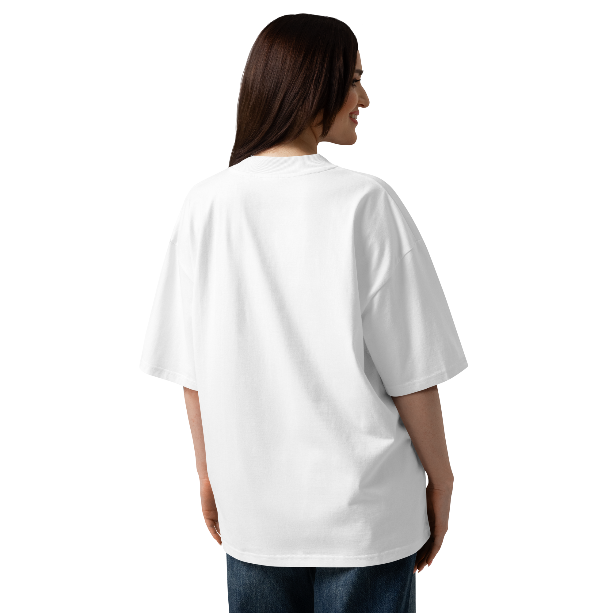 Magnetic Abundance Unisex Organic Cotton Oversized High Neck T Shirt