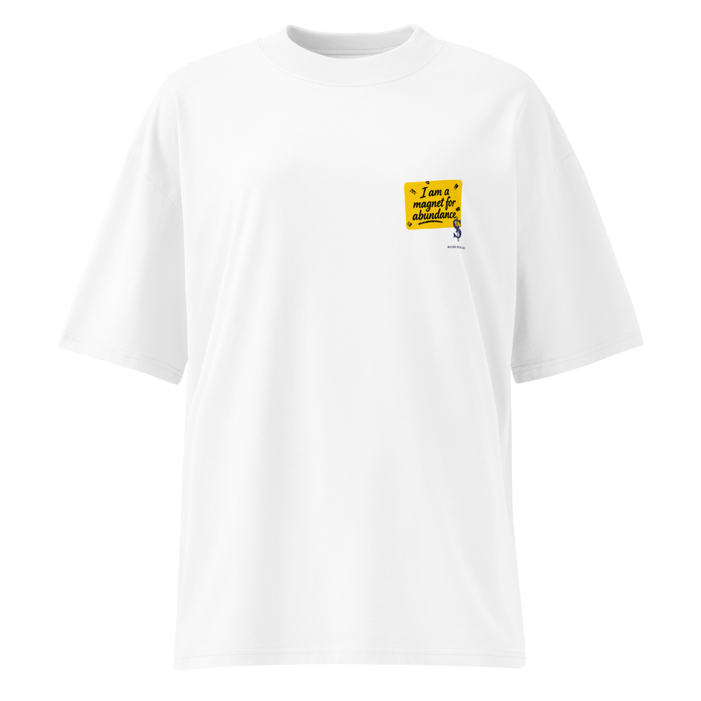 Magnetic Abundance Unisex Organic Cotton Oversized High Neck T Shirt