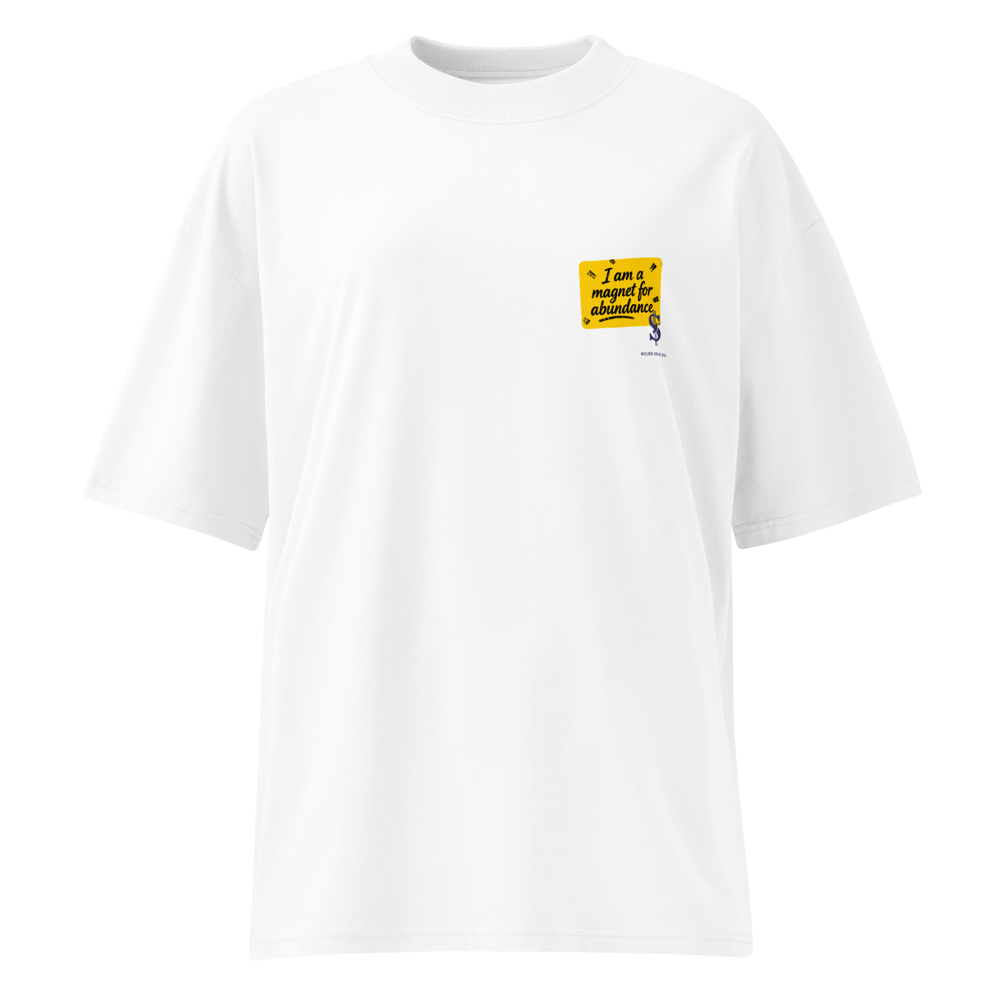 Magnetic Abundance Unisex Organic Cotton Oversized High Neck T Shirt