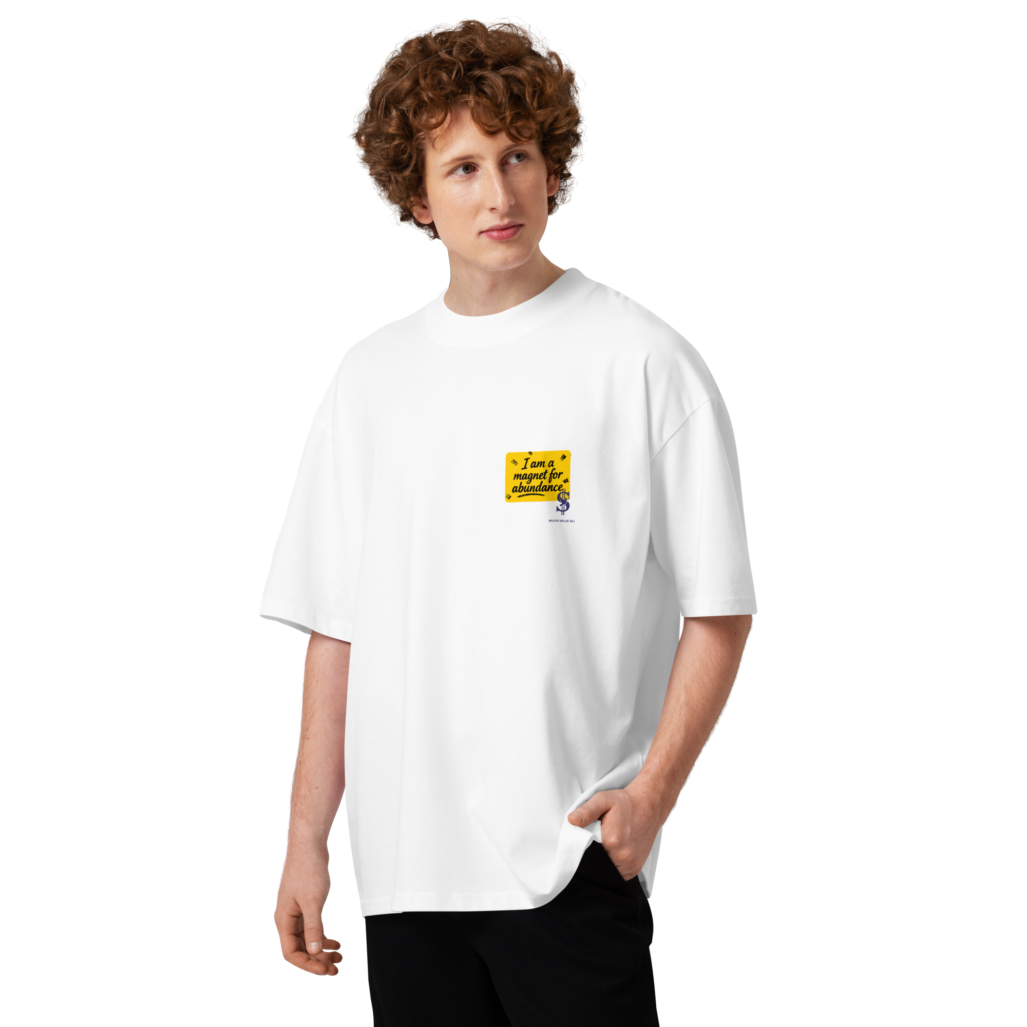 Magnetic Abundance Unisex Organic Cotton Oversized High Neck T Shirt