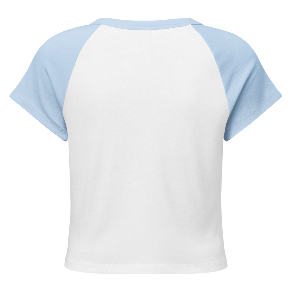 MDB Co Radiate Womens Micro Rib Raglan Baby Tee Cotton Blend