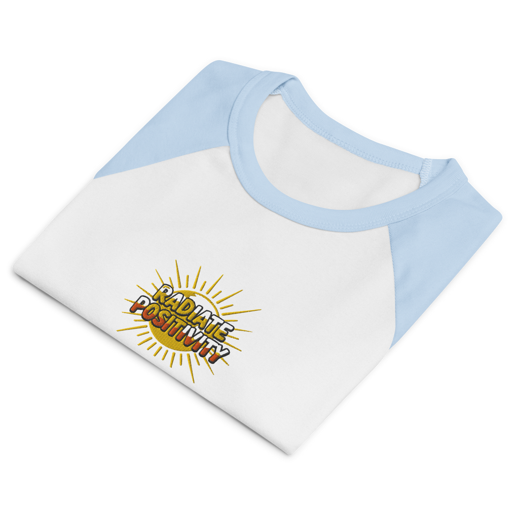 MDB Co Radiate Womens Micro Rib Raglan Baby Tee Cotton Blend