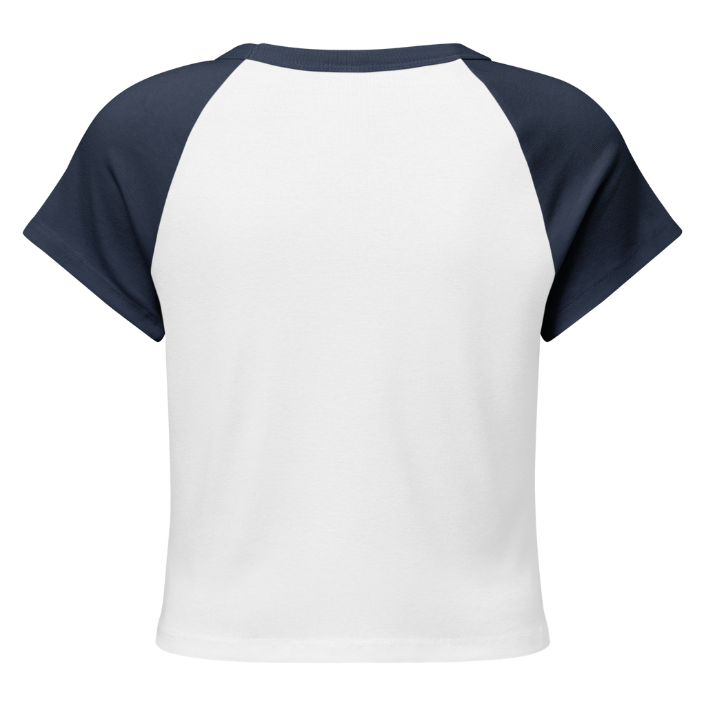 MDB Co Radiate Womens Micro Rib Raglan Baby Tee Cotton Blend