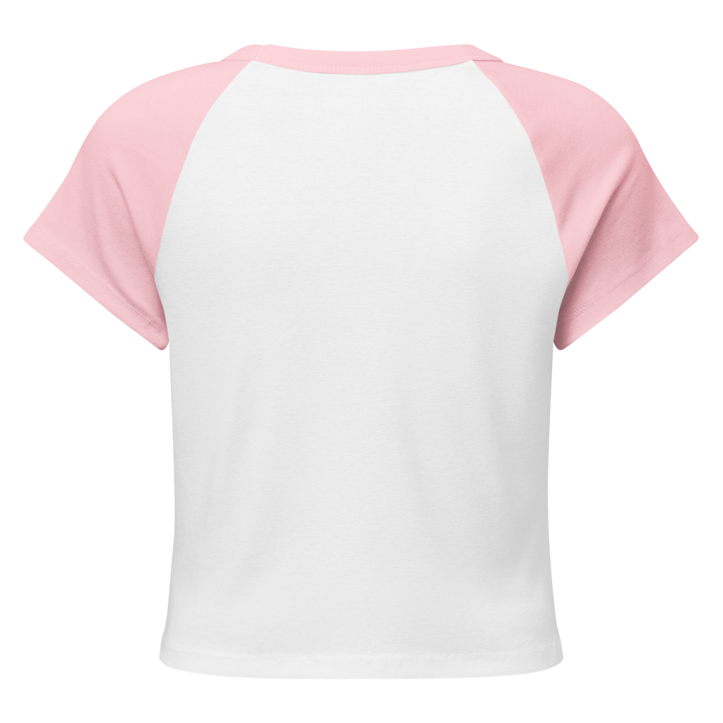 MDB Co Radiate Womens Micro Rib Raglan Baby Tee Cotton Blend