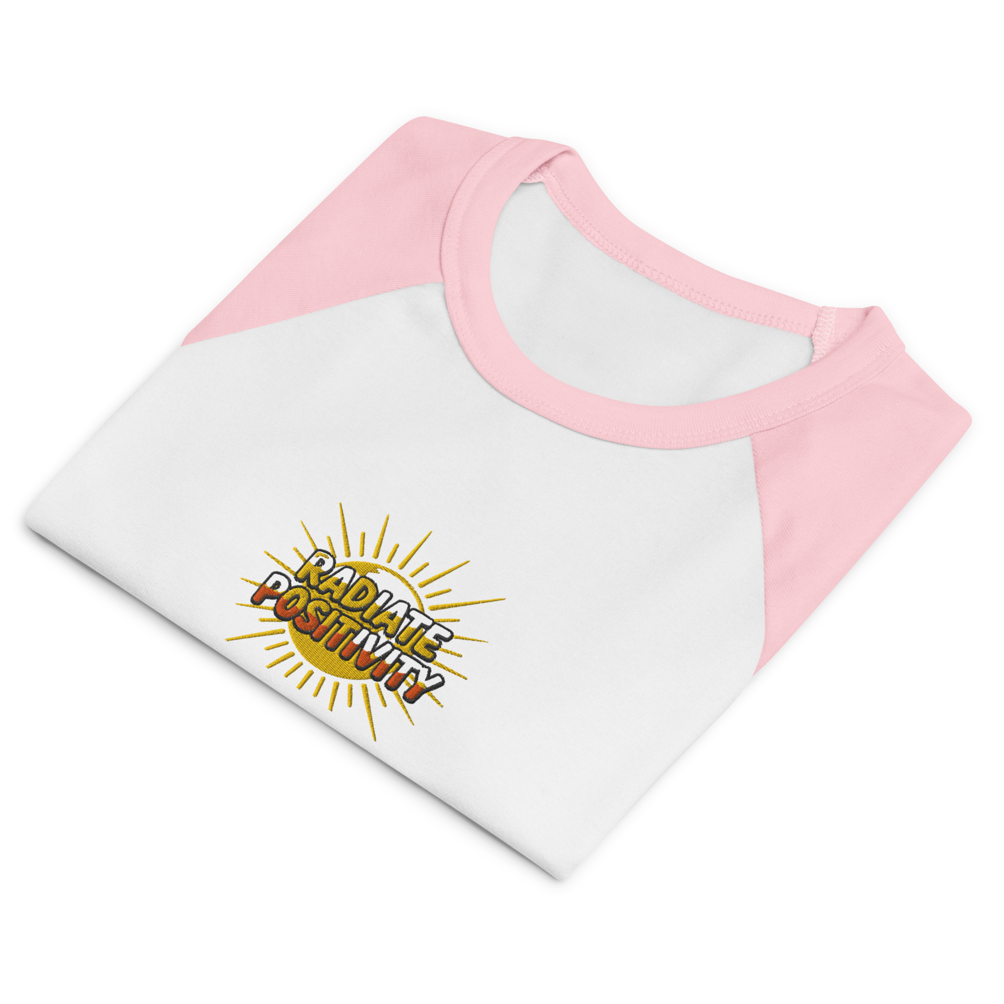 MDB Co Radiate Womens Micro Rib Raglan Baby Tee Cotton Blend