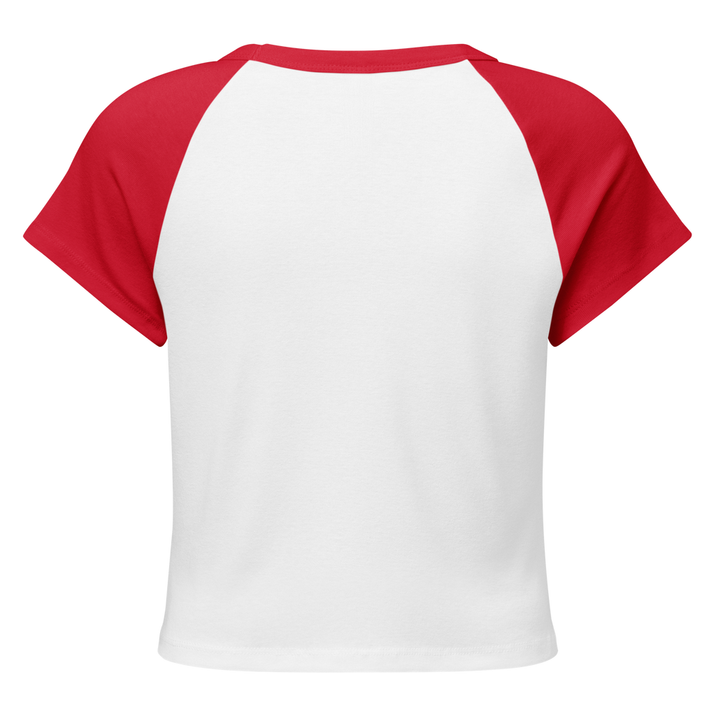 MDB Co Radiate Womens Micro Rib Raglan Baby Tee Cotton Blend