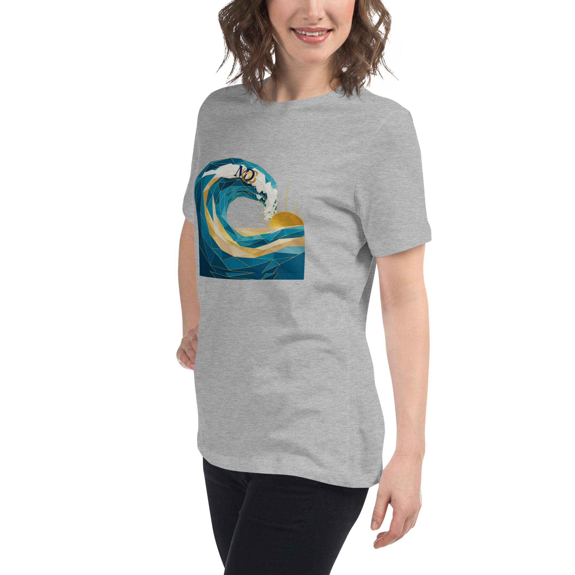 MDB Co Your Own Wave Womens Relaxed Cotton T Shirt Everyday Comfort
