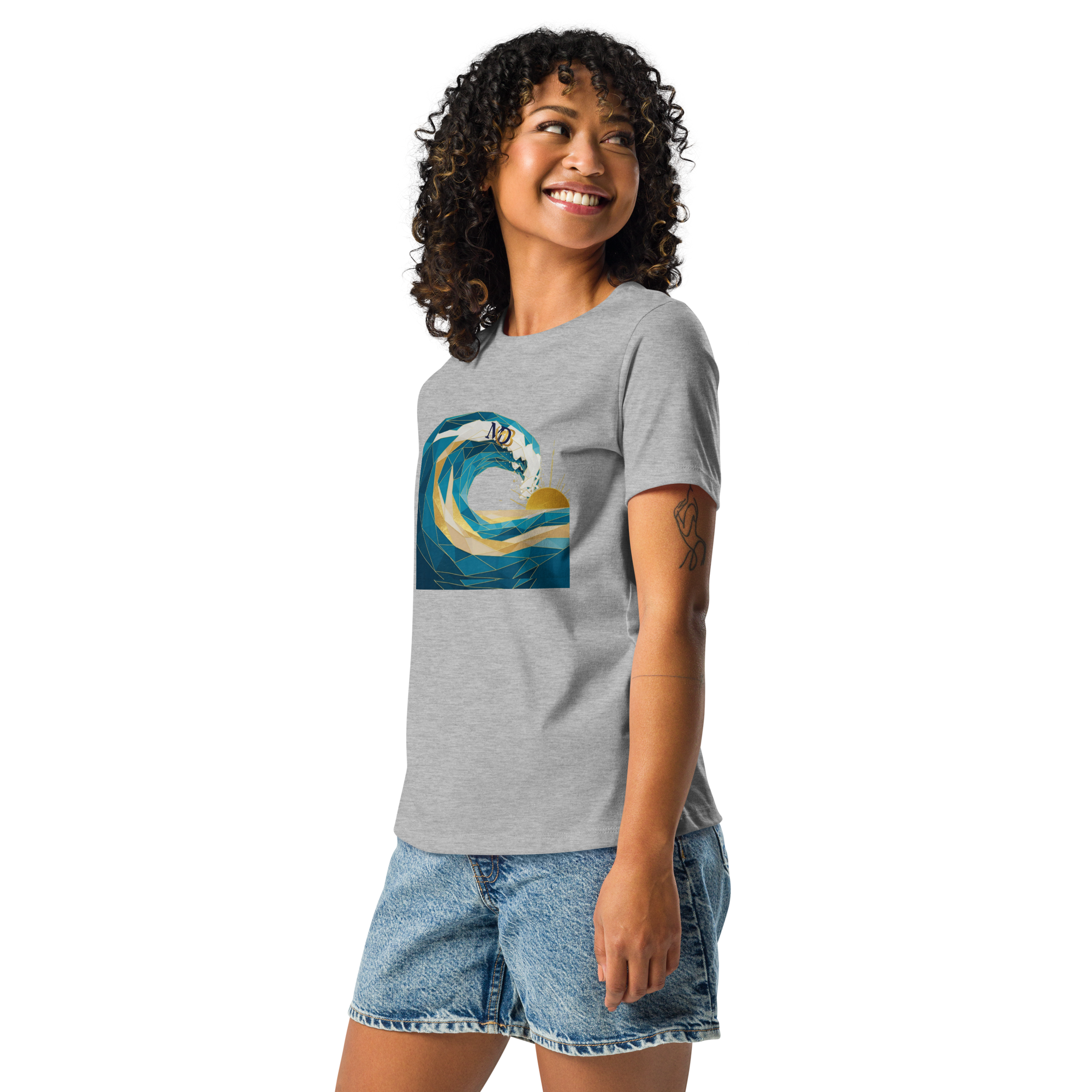 MDB Co Your Own Wave Womens Relaxed Cotton T Shirt Everyday Comfort