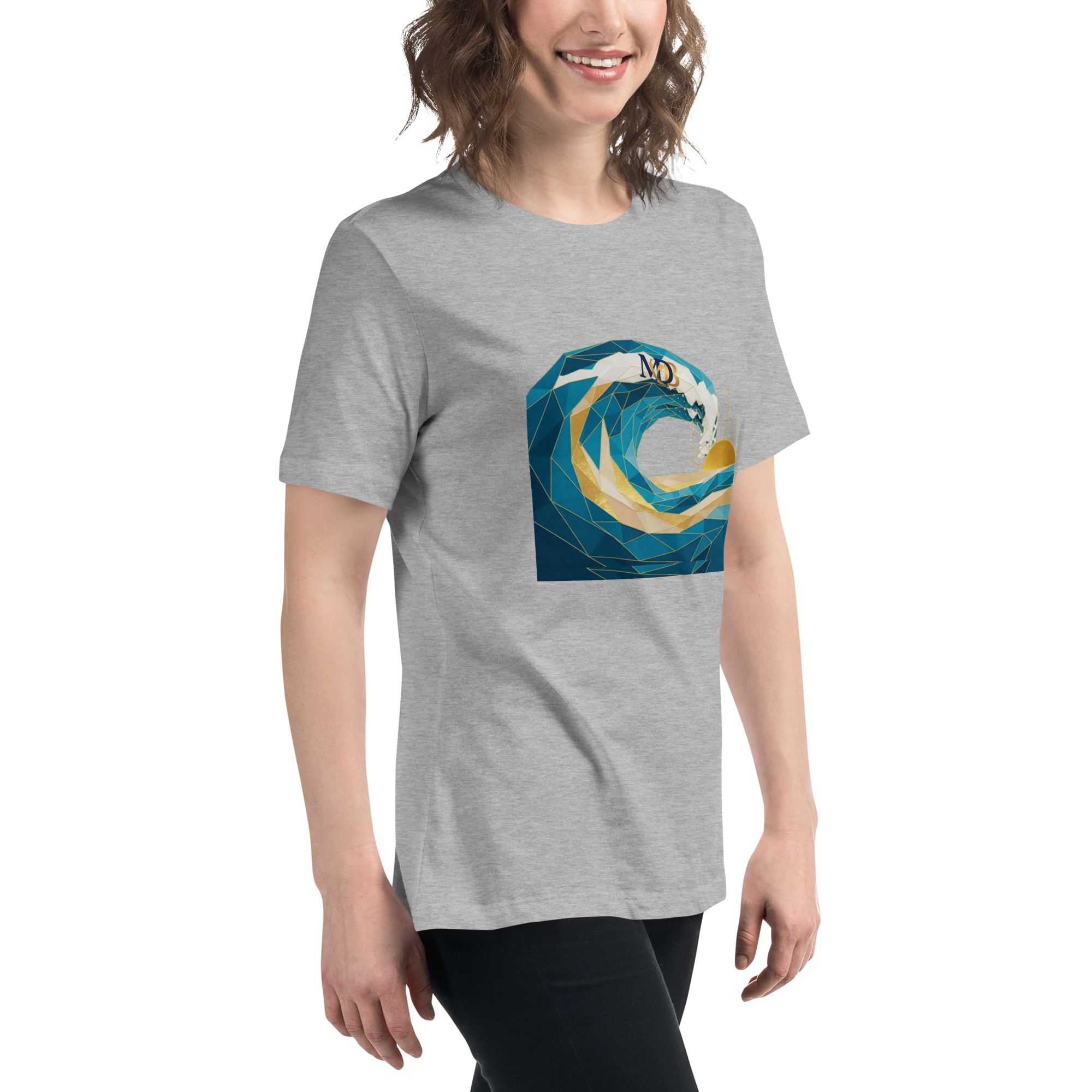 MDB Co Your Own Wave Womens Relaxed Cotton T Shirt Everyday Comfort
