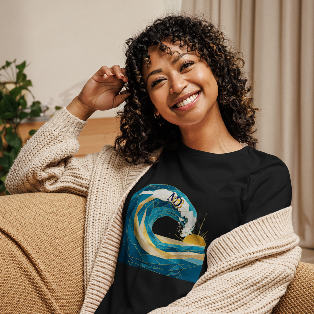 MDB Co Your Own Wave Womens Relaxed Cotton T Shirt Everyday Comfort