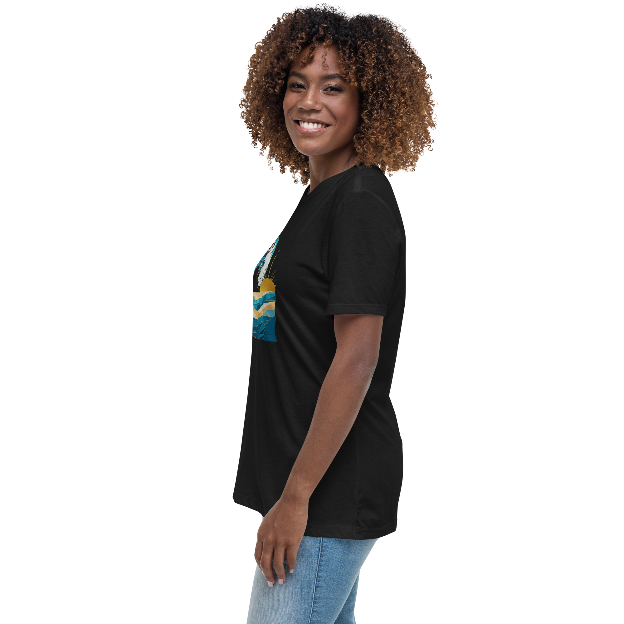 MDB Co Your Own Wave Womens Relaxed Cotton T Shirt Everyday Comfort