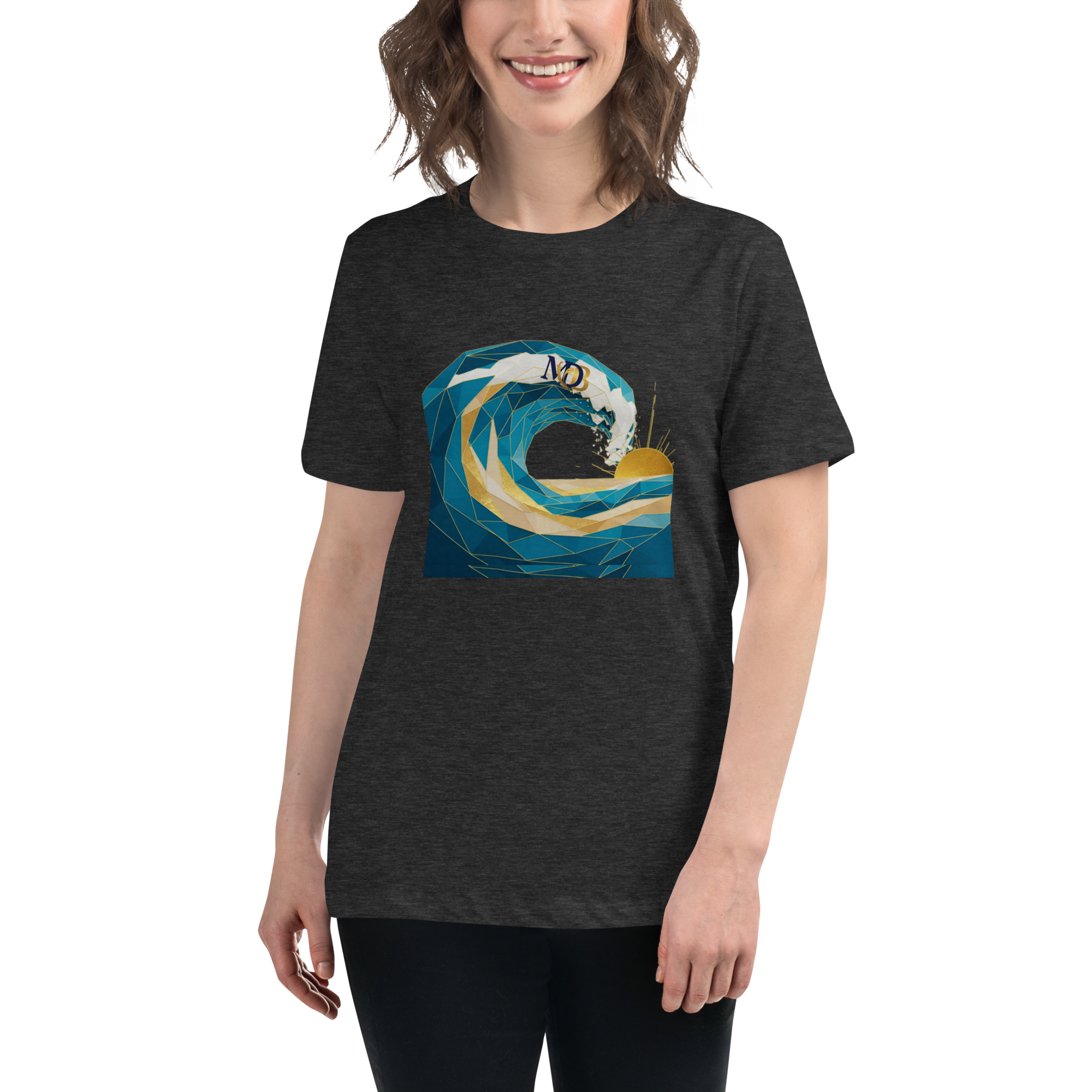 MDB Co Your Own Wave Womens Relaxed Cotton T Shirt Everyday Comfort