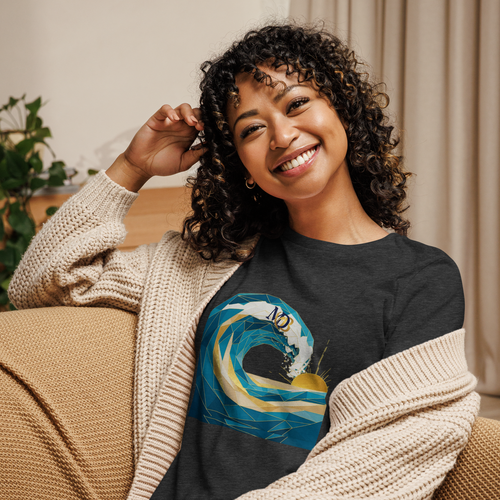MDB Co Your Own Wave Womens Relaxed Cotton T Shirt Everyday Comfort