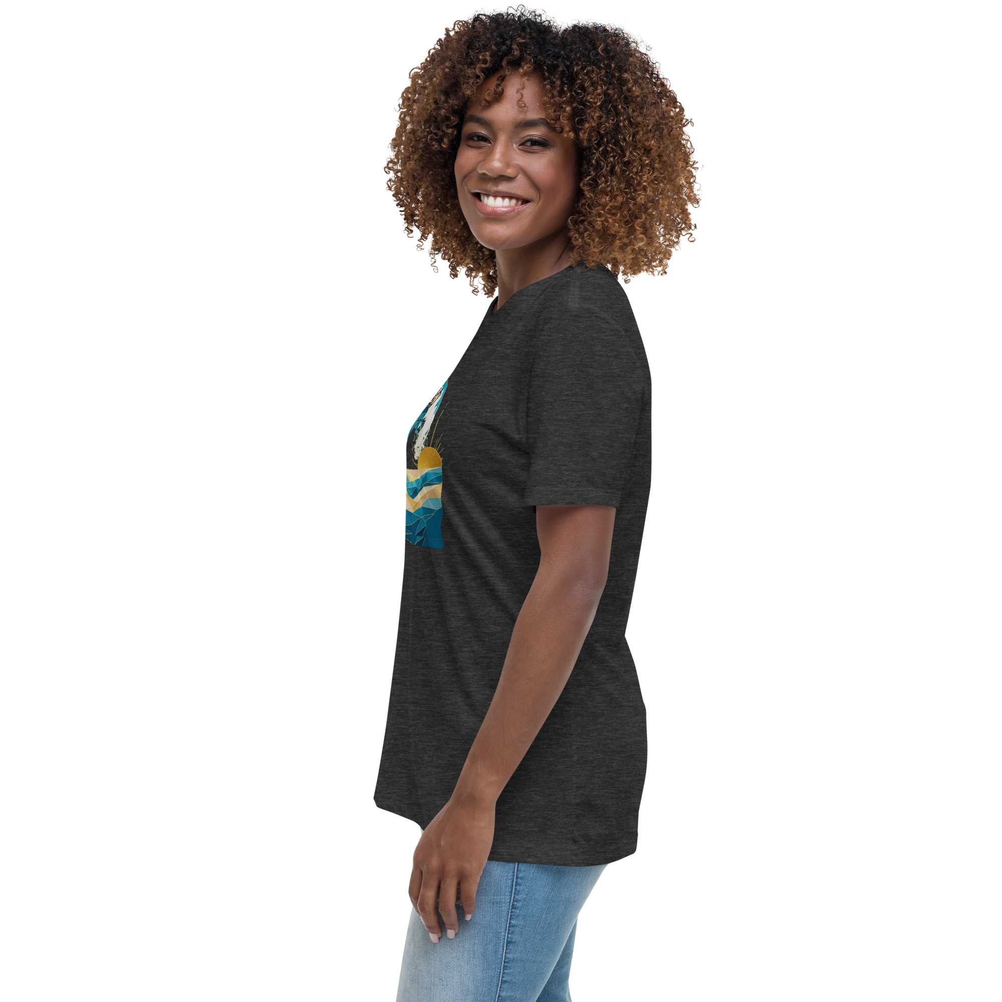 MDB Co Your Own Wave Womens Relaxed Cotton T Shirt Everyday Comfort