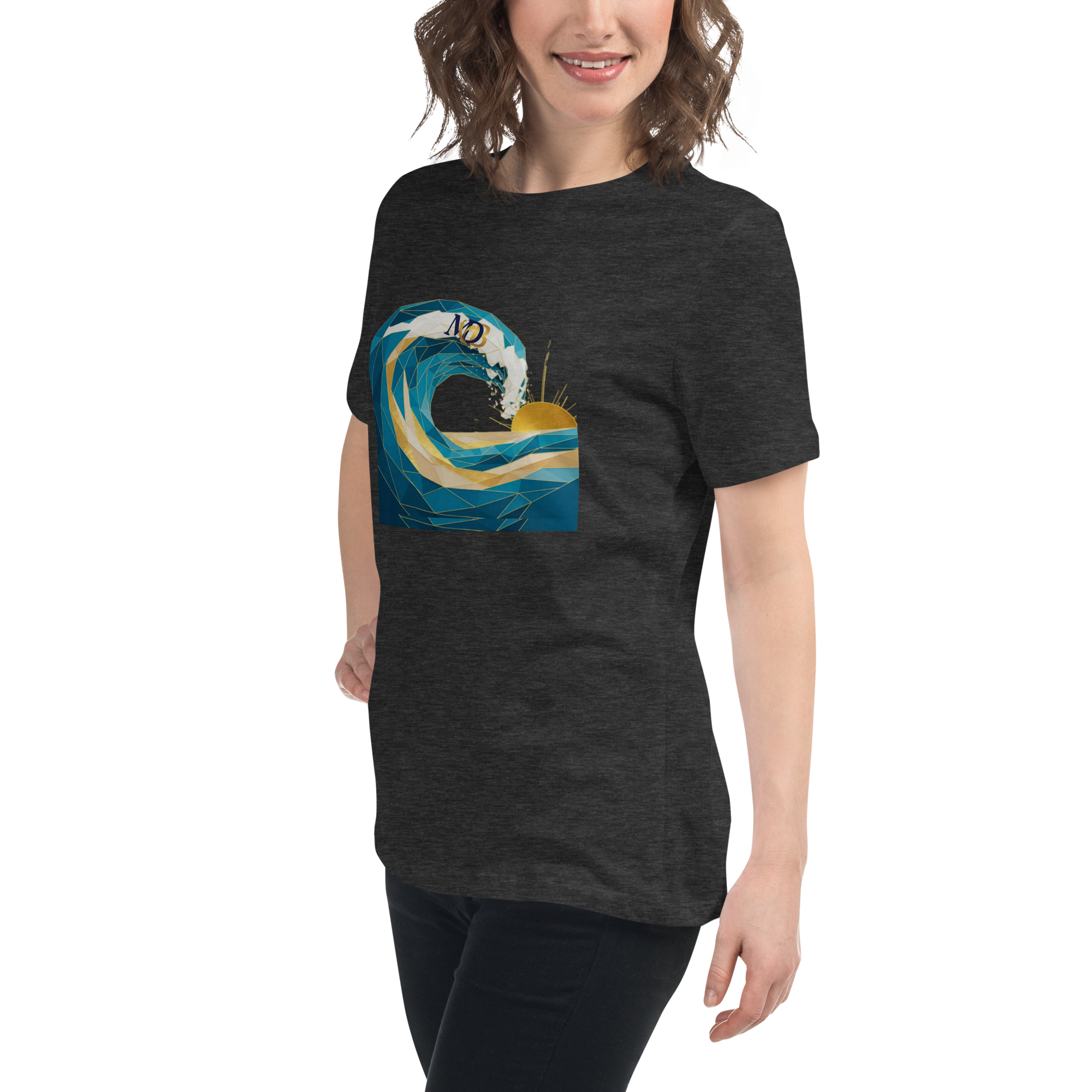 MDB Co Your Own Wave Womens Relaxed Cotton T Shirt Everyday Comfort