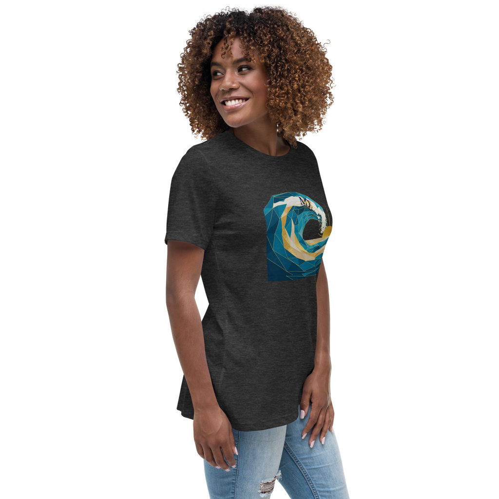 MDB Co Your Own Wave Womens Relaxed Cotton T Shirt Everyday Comfort