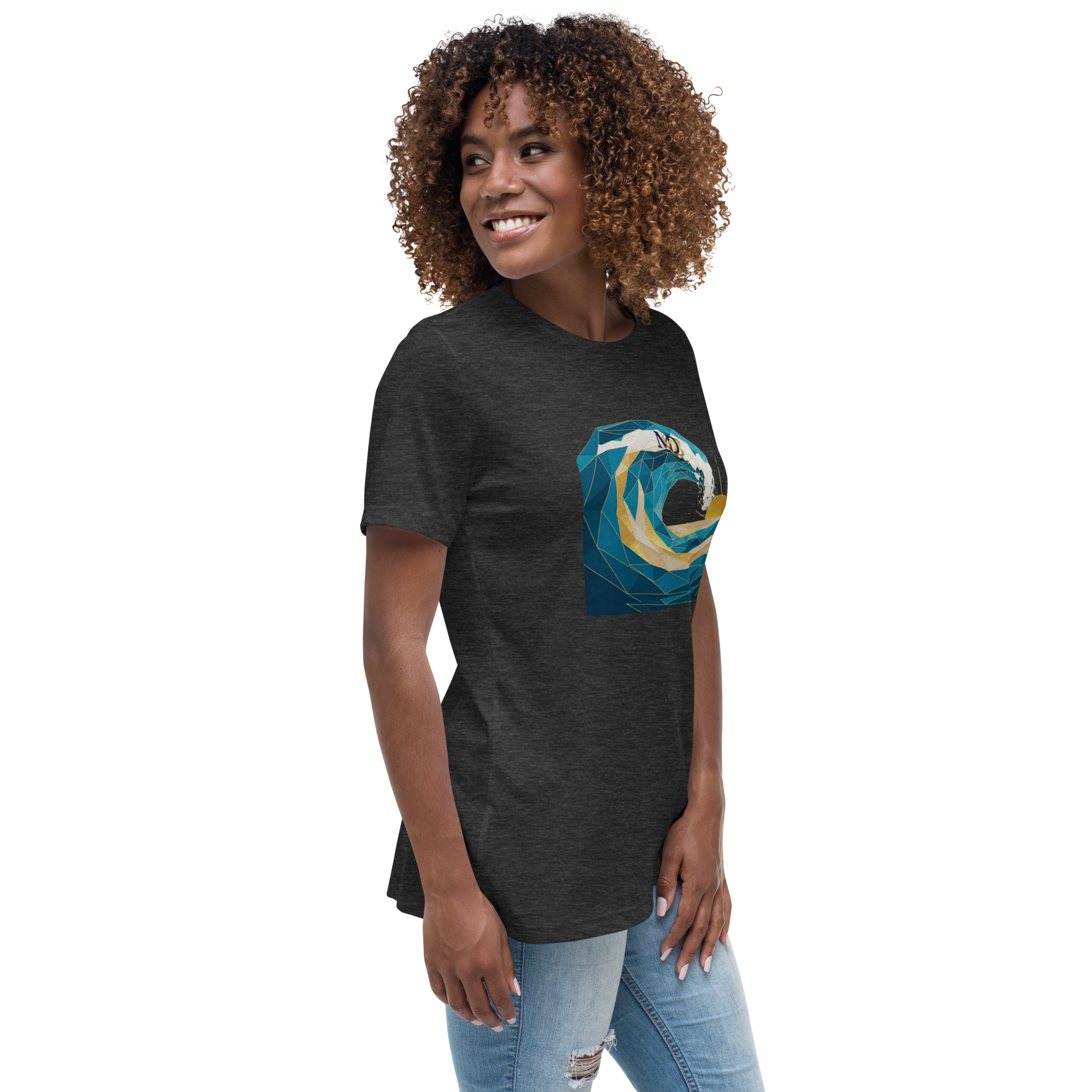 MDB Co Your Own Wave Womens Relaxed Cotton T Shirt Everyday Comfort