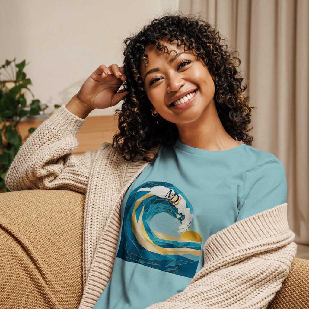 MDB Co Your Own Wave Womens Relaxed Cotton T Shirt Everyday Comfort
