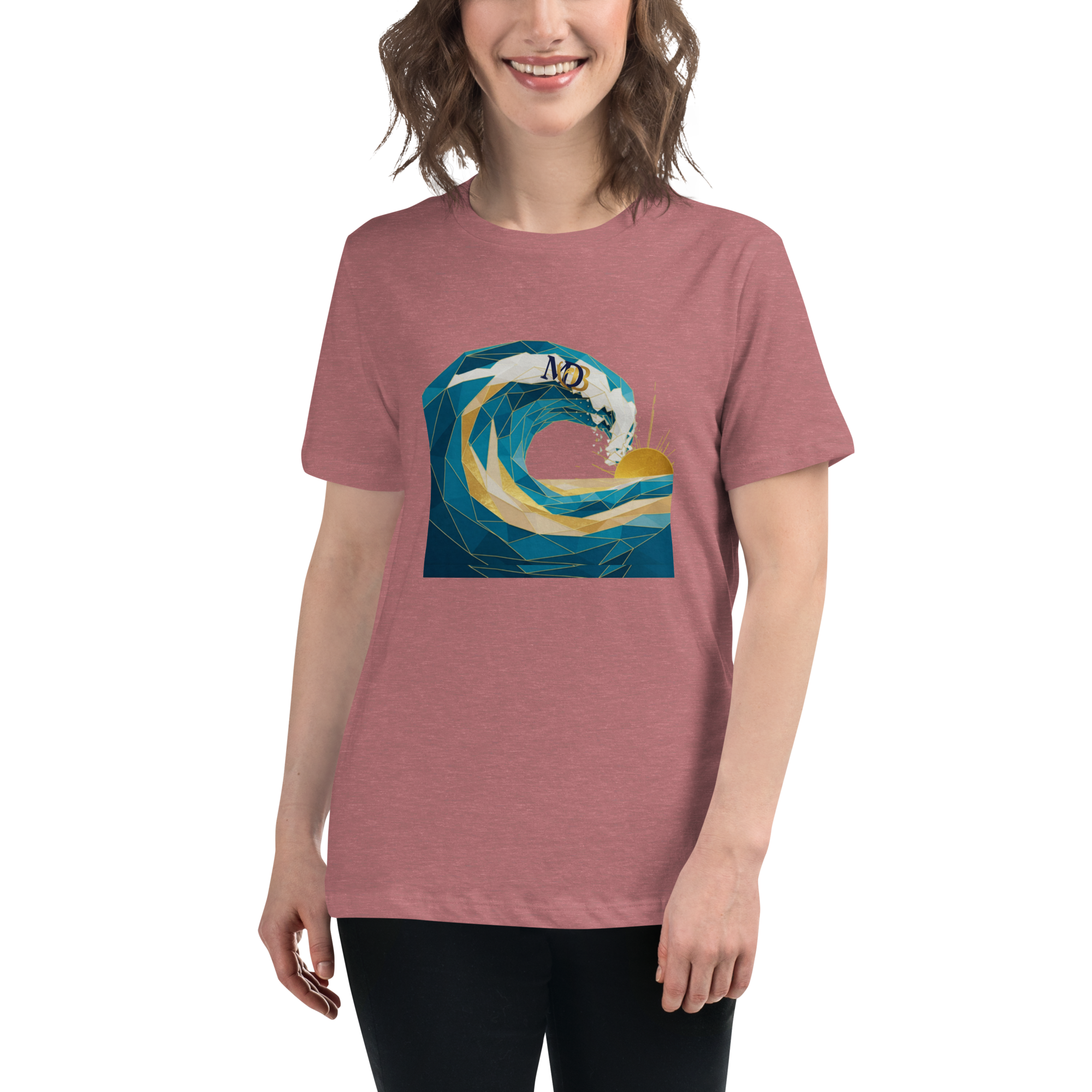 MDB Co Your Own Wave Womens Relaxed Cotton T Shirt Everyday Comfort