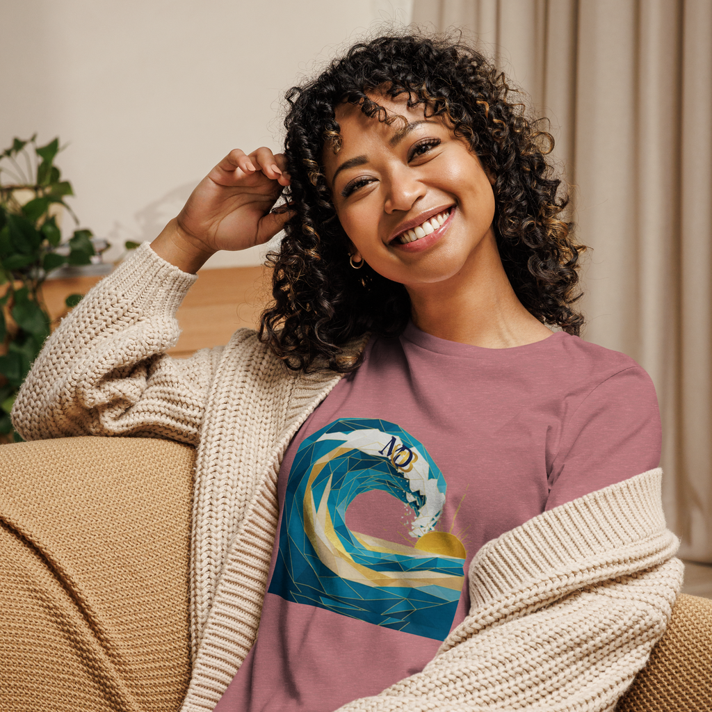 MDB Co Your Own Wave Womens Relaxed Cotton T Shirt Everyday Comfort