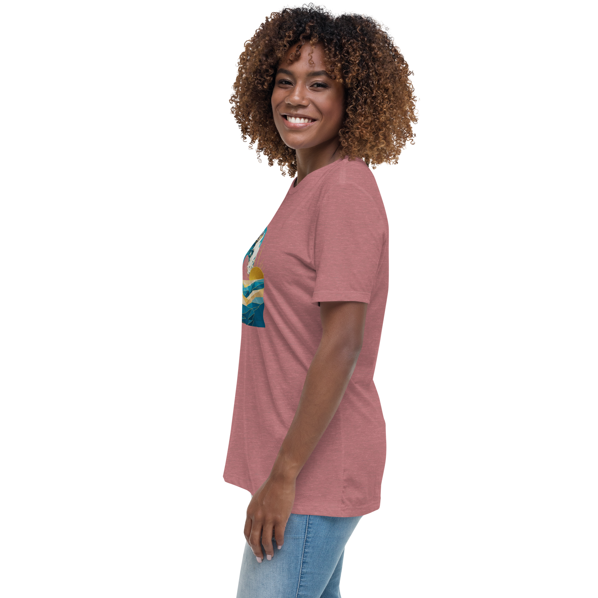 MDB Co Your Own Wave Womens Relaxed Cotton T Shirt Everyday Comfort