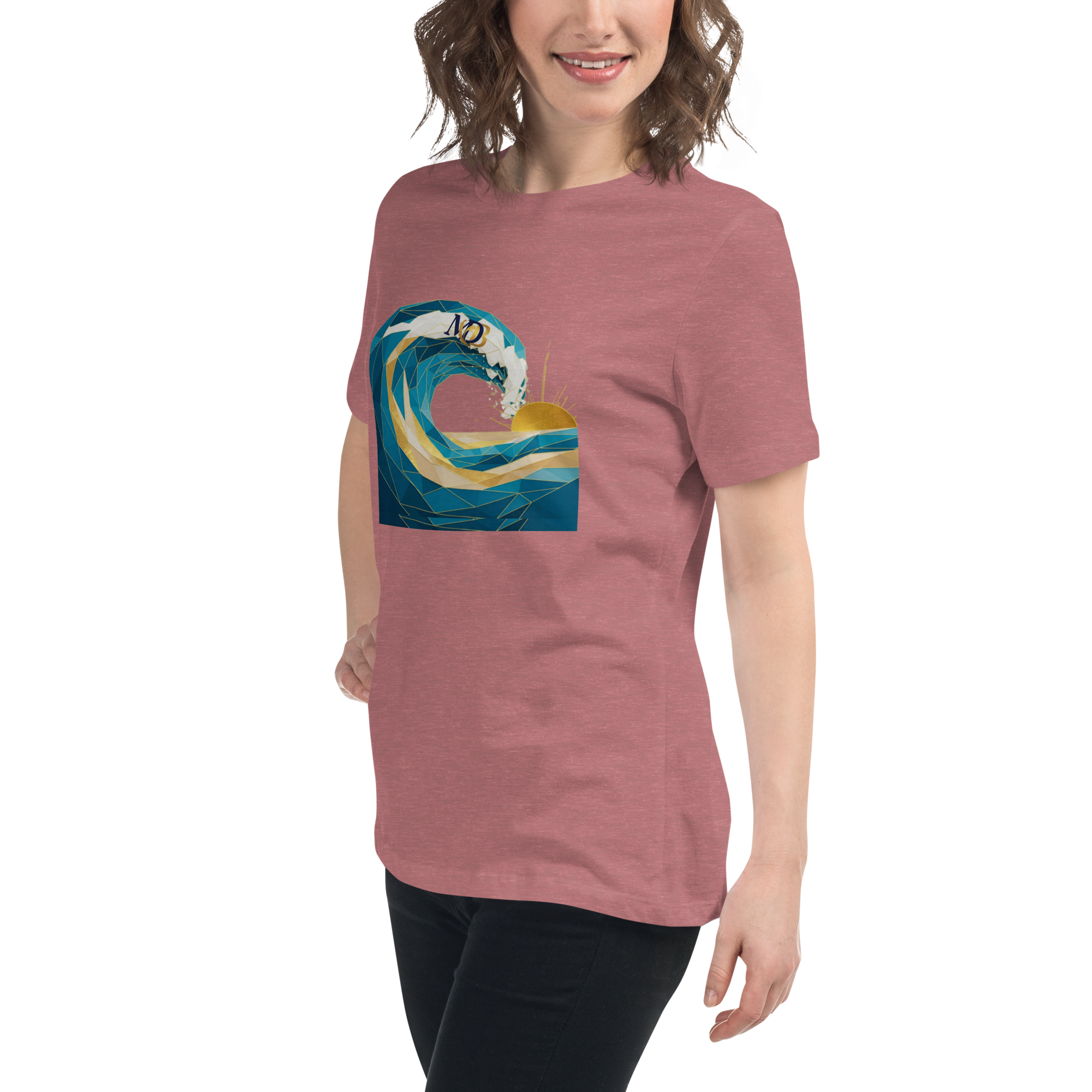 MDB Co Your Own Wave Womens Relaxed Cotton T Shirt Everyday Comfort