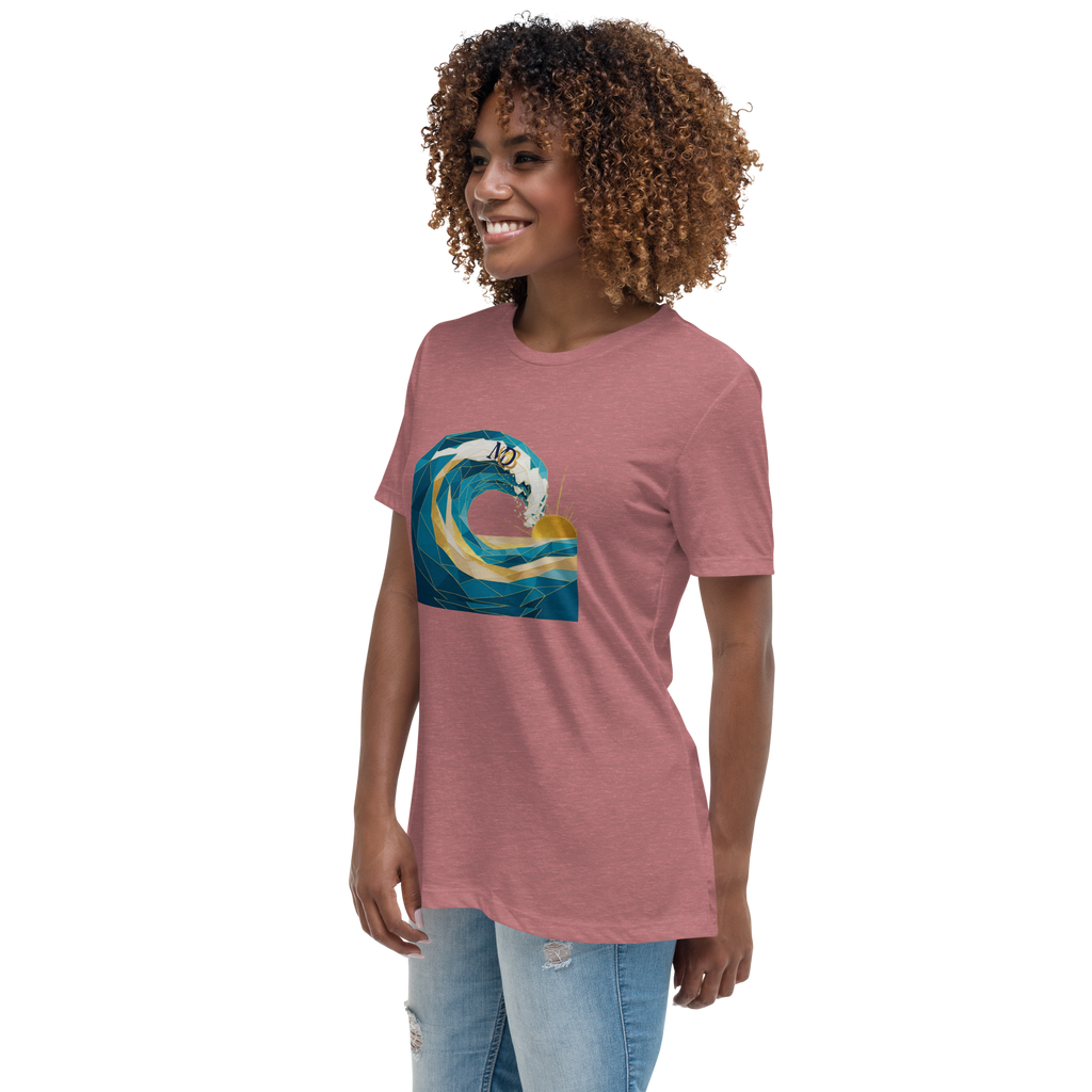 MDB Co Your Own Wave Womens Relaxed Cotton T Shirt Everyday Comfort