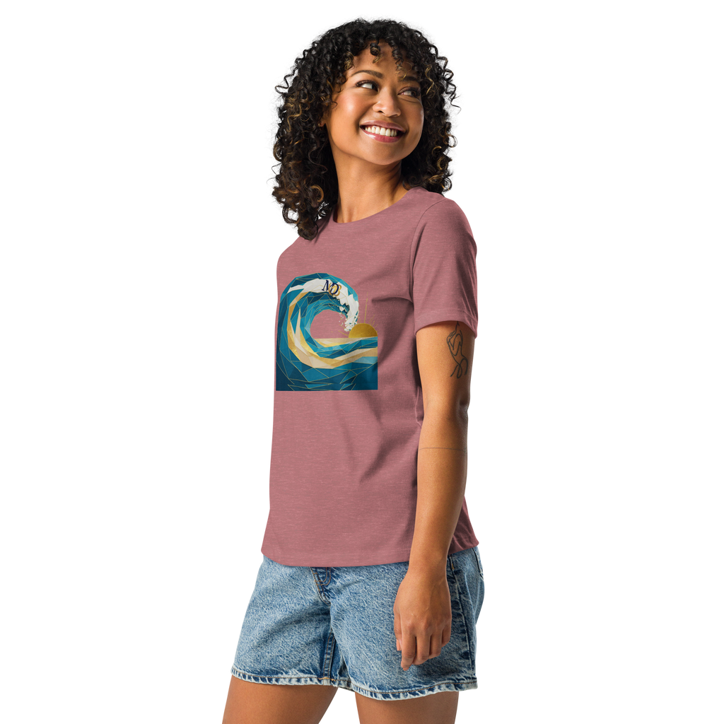 MDB Co Your Own Wave Womens Relaxed Cotton T Shirt Everyday Comfort