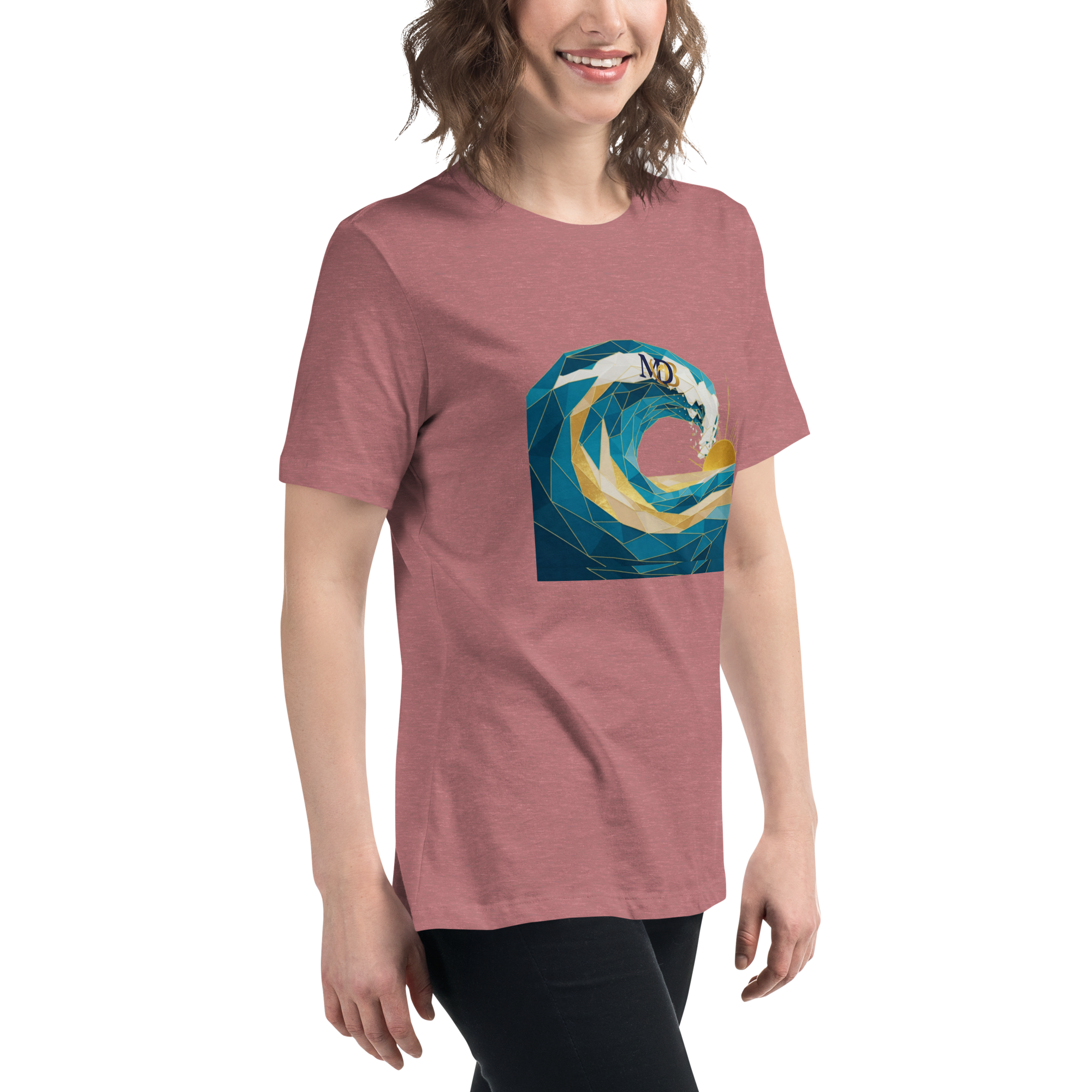MDB Co Your Own Wave Womens Relaxed Cotton T Shirt Everyday Comfort
