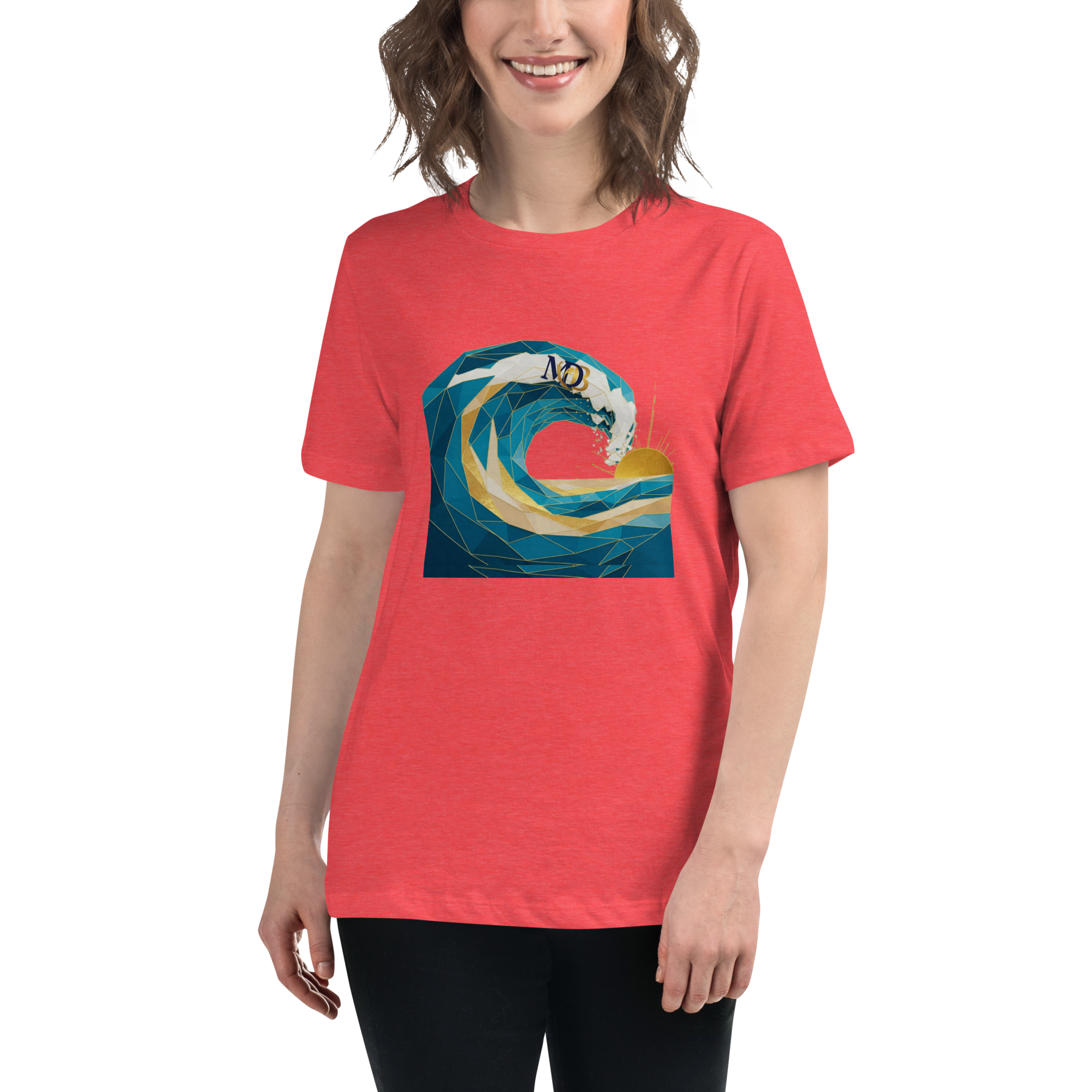 MDB Co Your Own Wave Womens Relaxed Cotton T Shirt Everyday Comfort