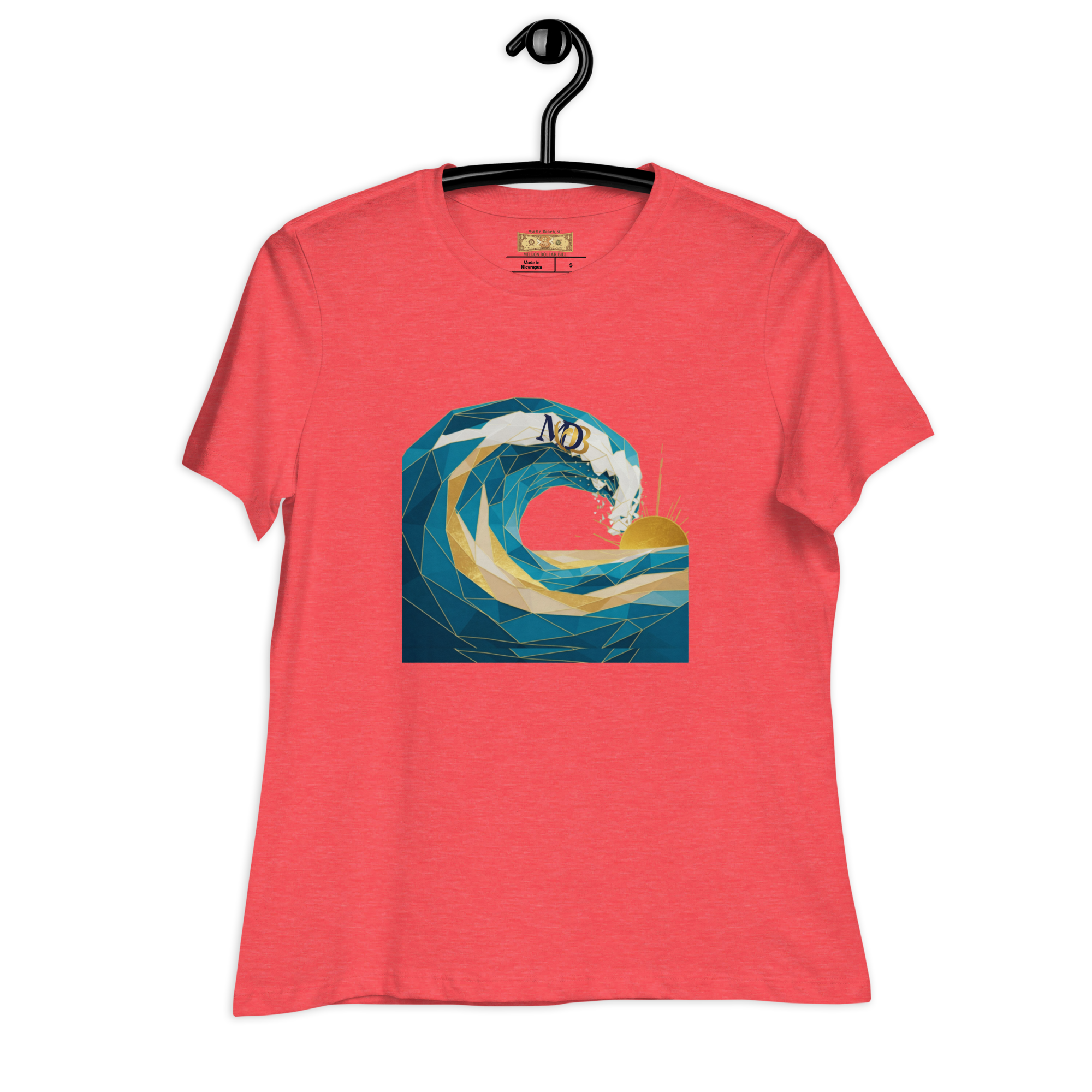 MDB Co Your Own Wave Womens Relaxed Cotton T Shirt Everyday Comfort