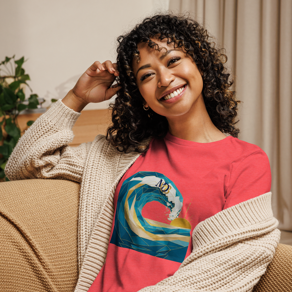 MDB Co Your Own Wave Womens Relaxed Cotton T Shirt Everyday Comfort