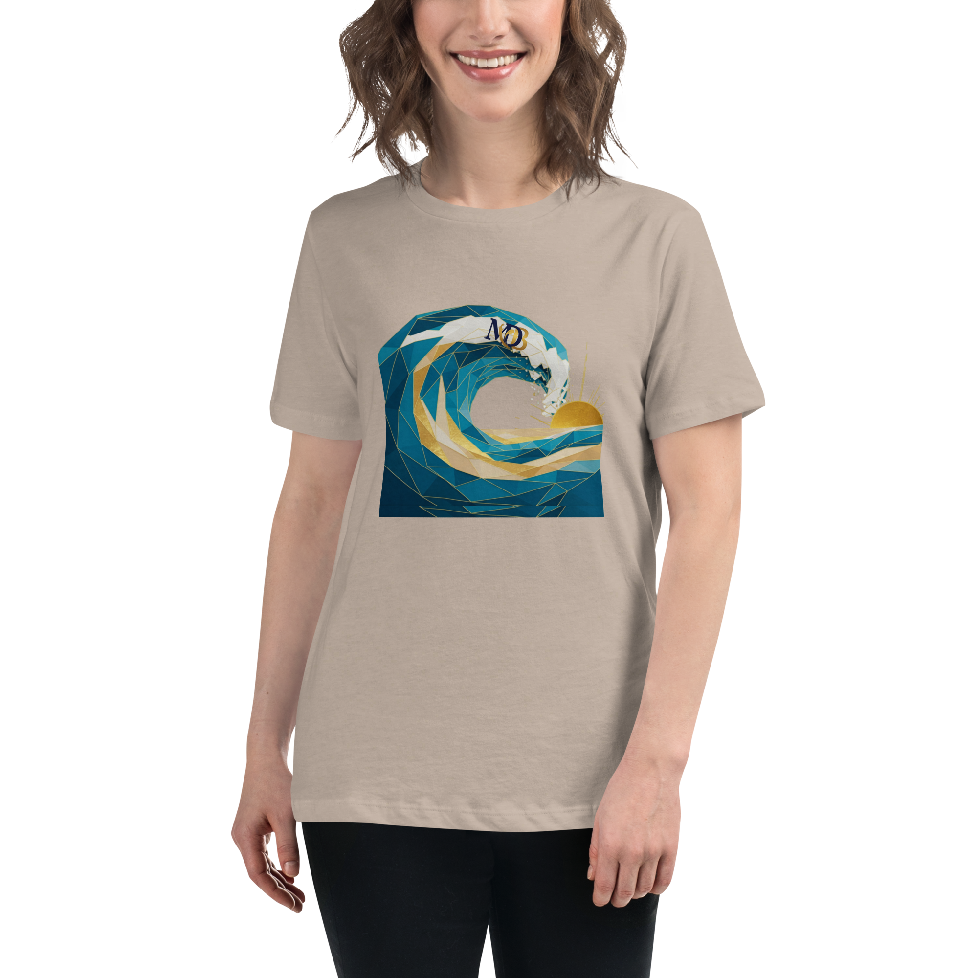MDB Co Your Own Wave Womens Relaxed Cotton T Shirt Everyday Comfort