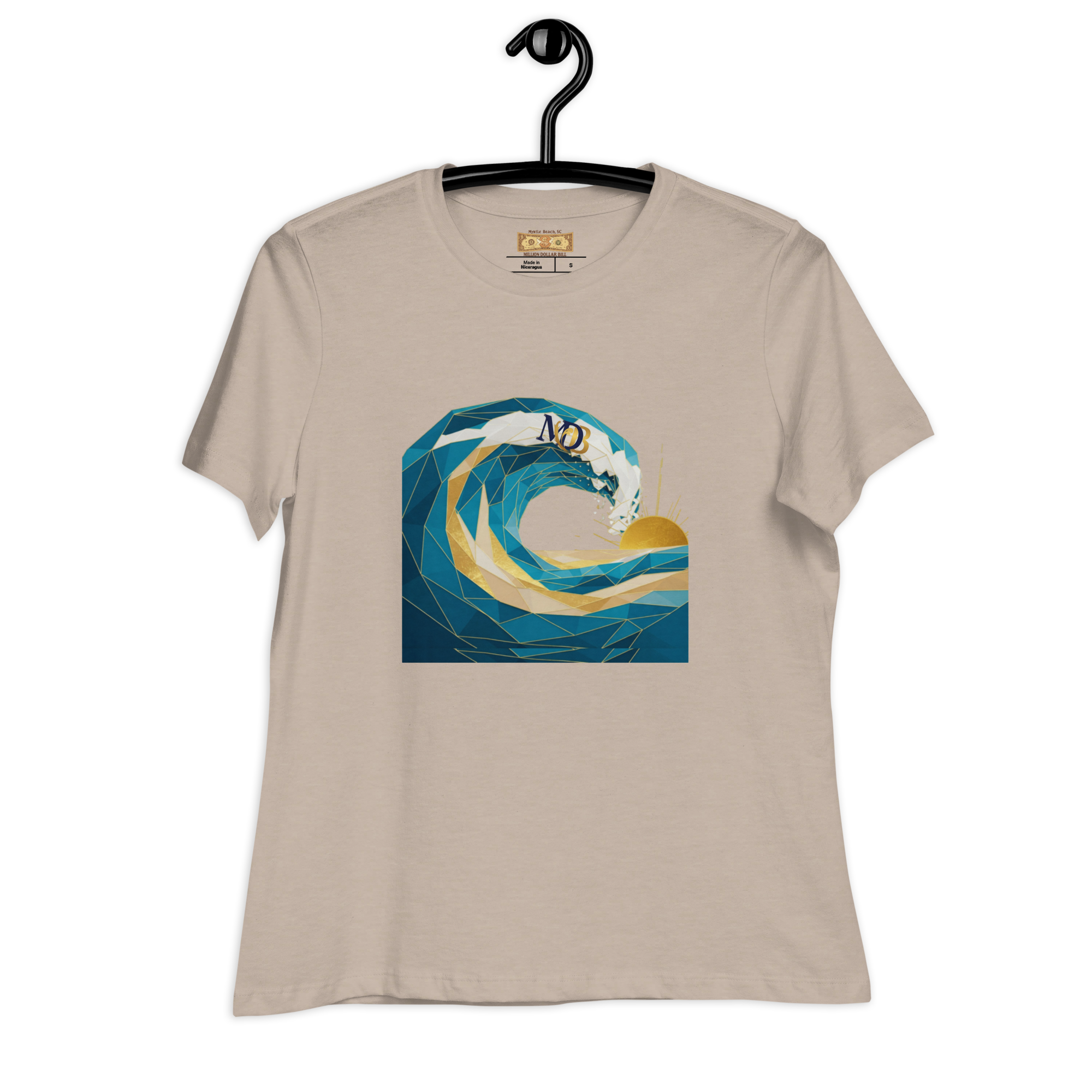 MDB Co Your Own Wave Womens Relaxed Cotton T Shirt Everyday Comfort