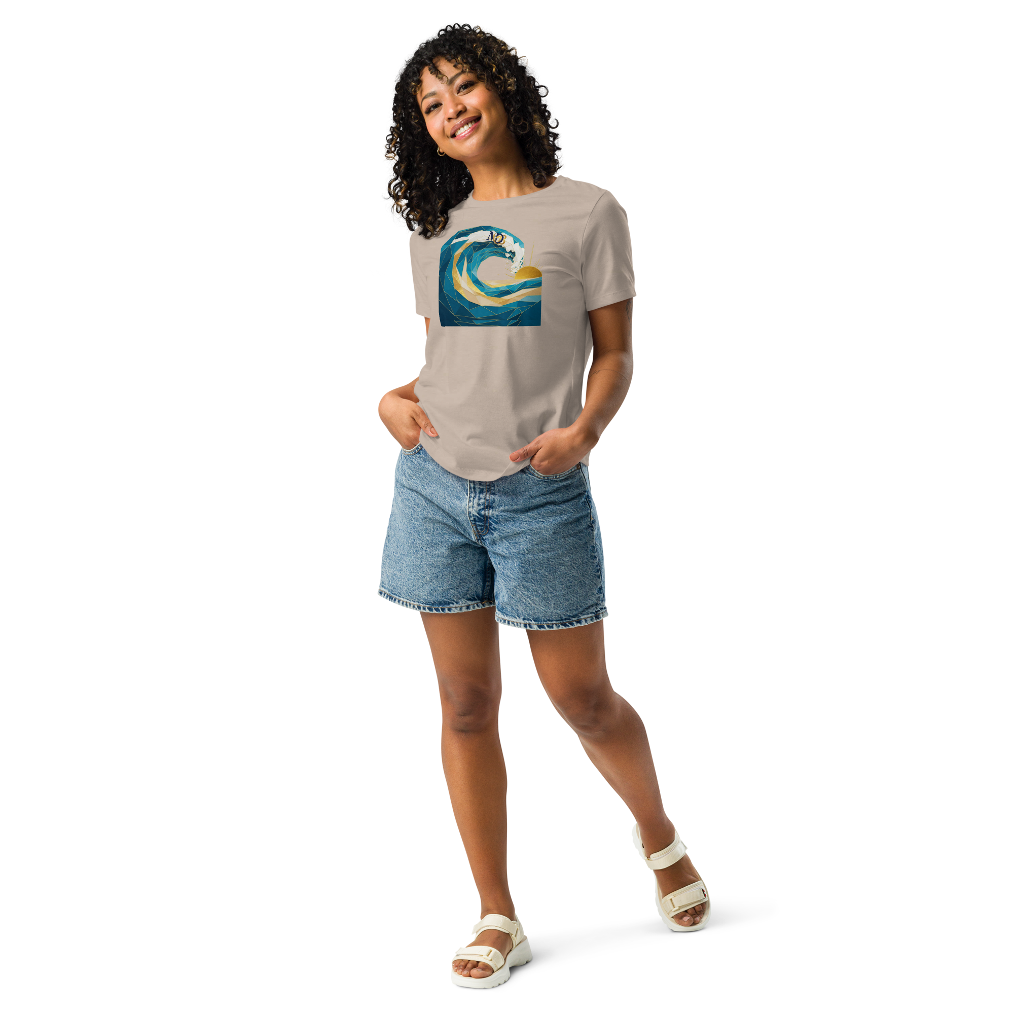 MDB Co Your Own Wave Womens Relaxed Cotton T Shirt Everyday Comfort