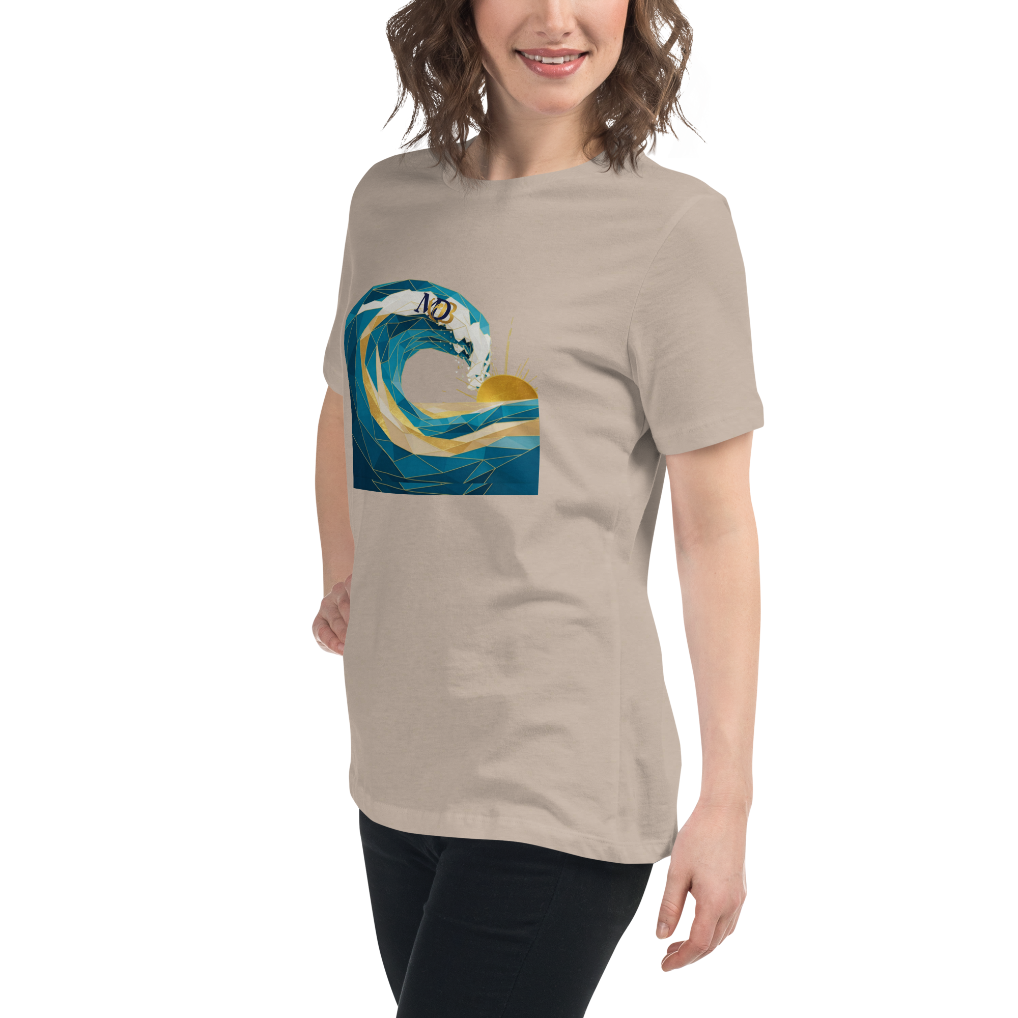 MDB Co Your Own Wave Womens Relaxed Cotton T Shirt Everyday Comfort