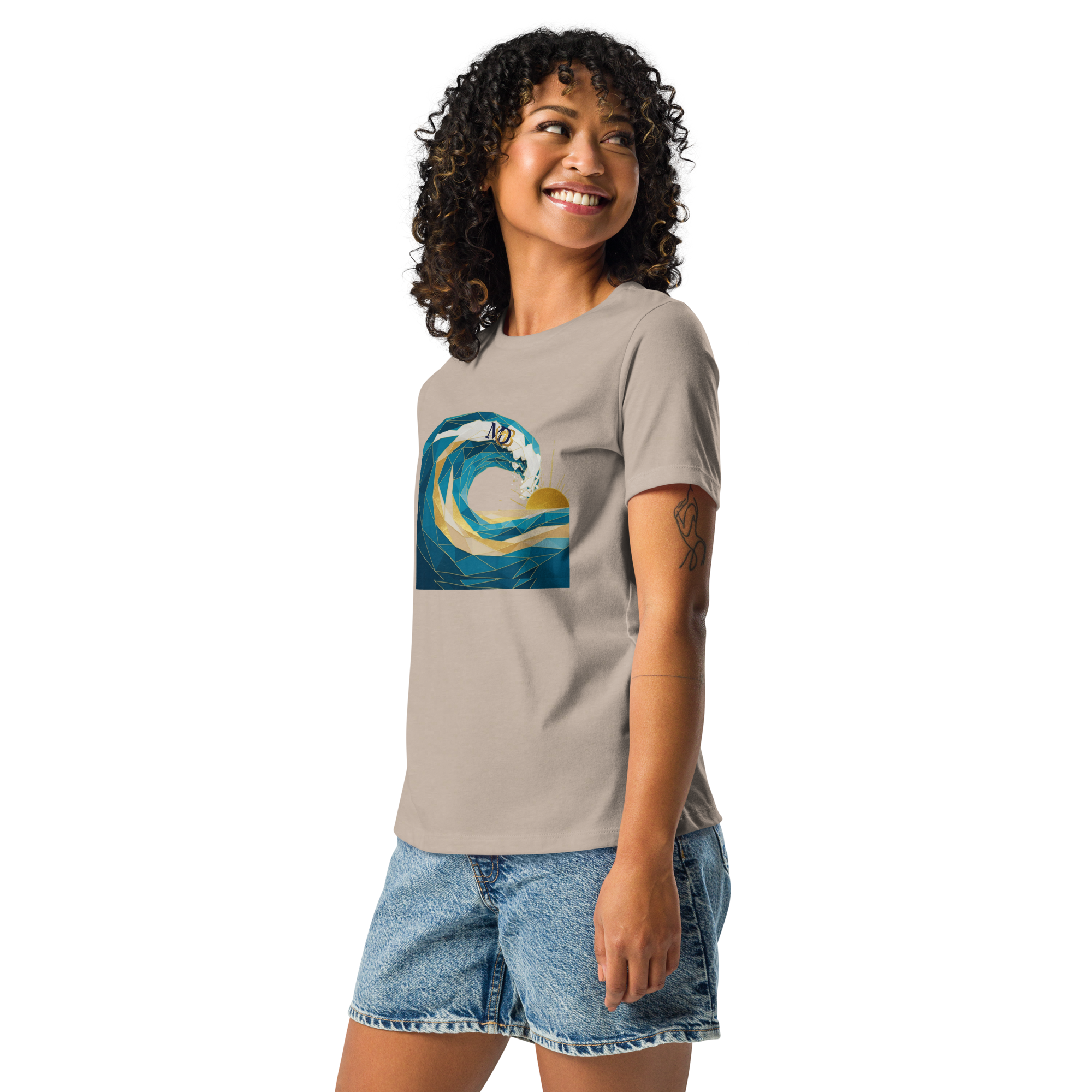 MDB Co Your Own Wave Womens Relaxed Cotton T Shirt Everyday Comfort