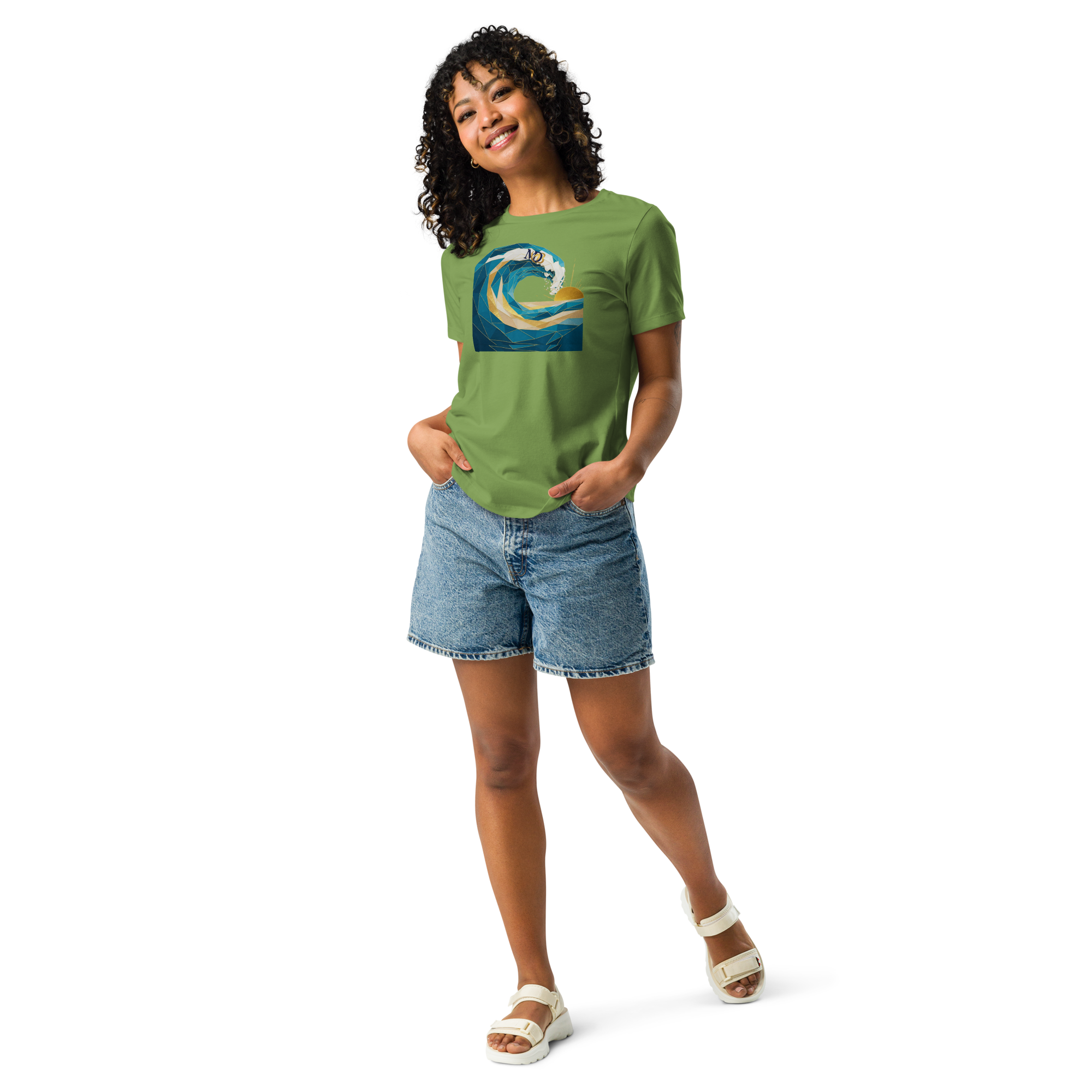 MDB Co Your Own Wave Womens Relaxed Cotton T Shirt Everyday Comfort