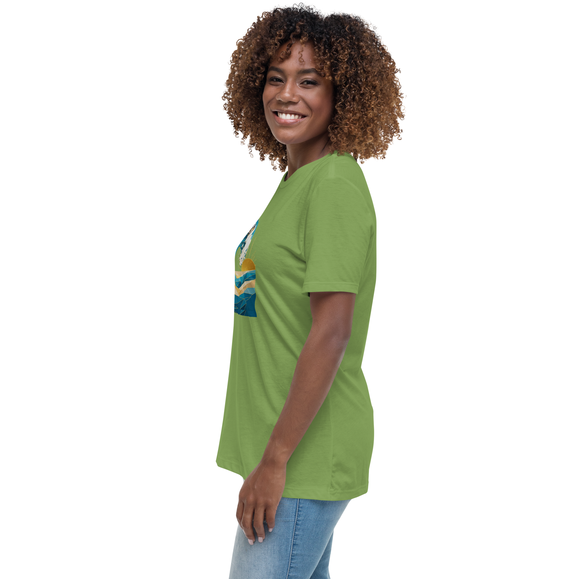 MDB Co Your Own Wave Womens Relaxed Cotton T Shirt Everyday Comfort