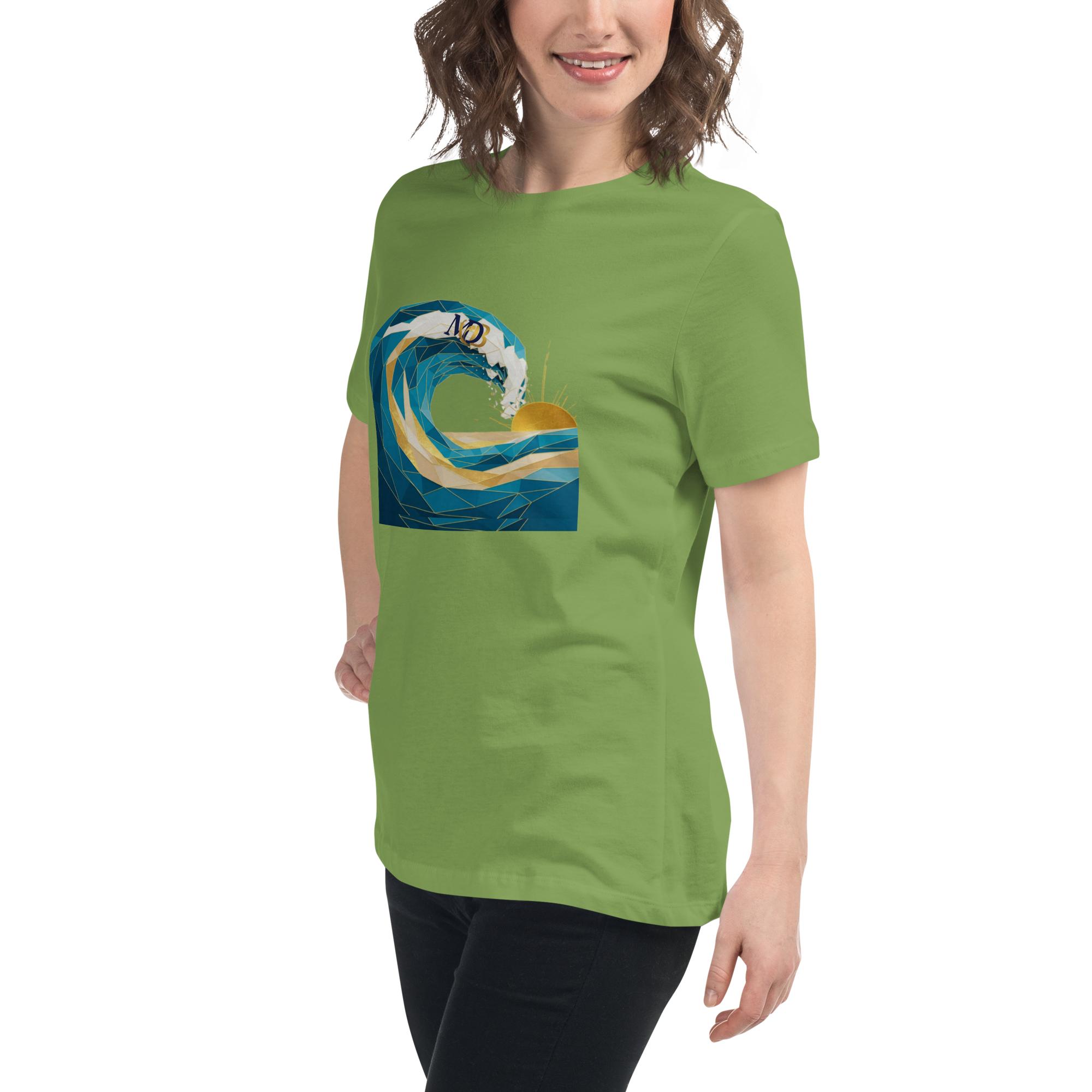 MDB Co Your Own Wave Womens Relaxed Cotton T Shirt Everyday Comfort