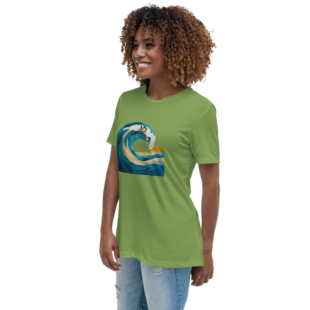MDB Co Your Own Wave Womens Relaxed Cotton T Shirt Everyday Comfort