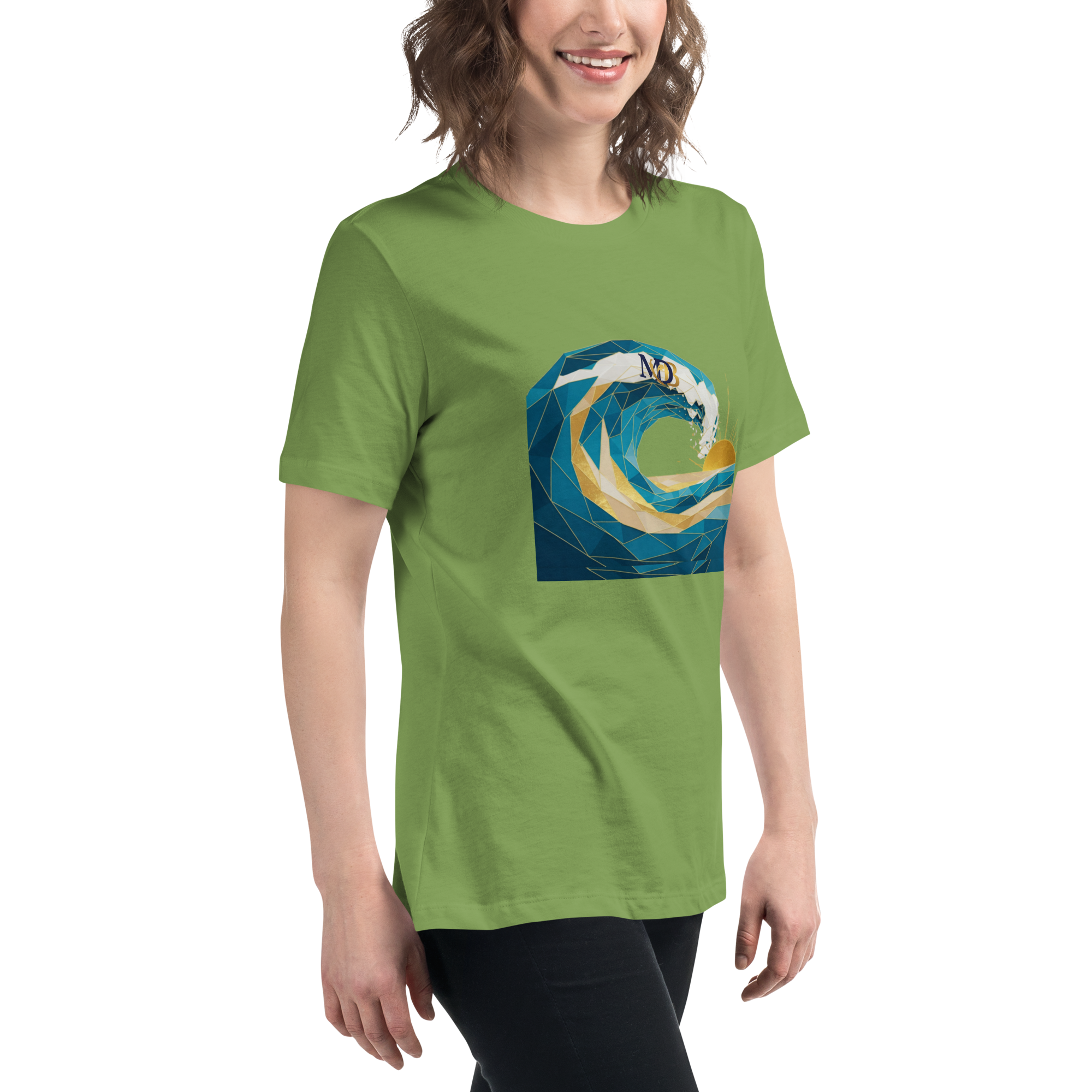MDB Co Your Own Wave Womens Relaxed Cotton T Shirt Everyday Comfort