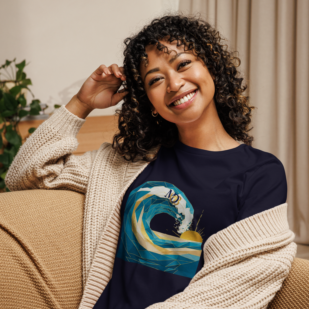 MDB Co Your Own Wave Womens Relaxed Cotton T Shirt Everyday Comfort
